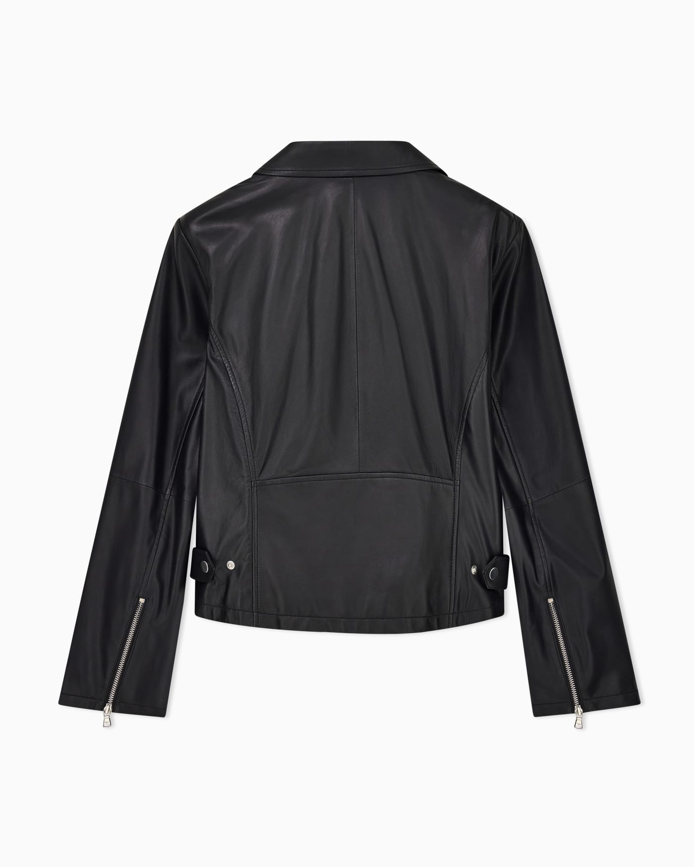 Asymmetrical zip biker jacket woman
