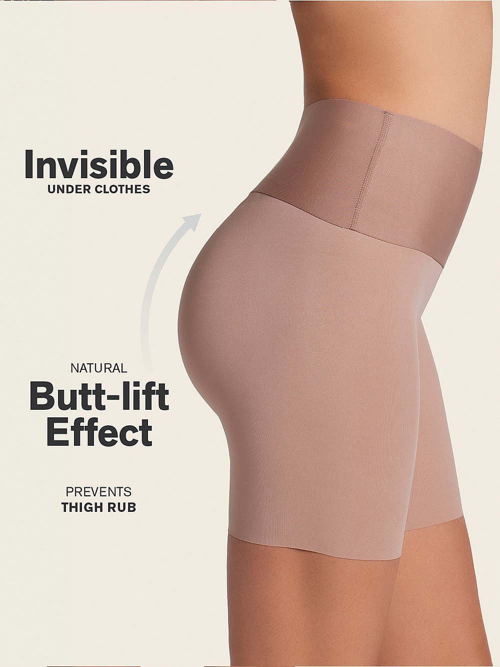 Moderate Compression Stay-in-Place Seamless Slip Shorts