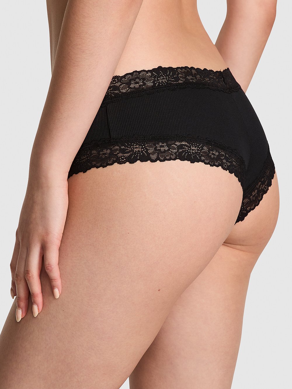 PINK Wink™ Lace-Trim Cheeky Panty