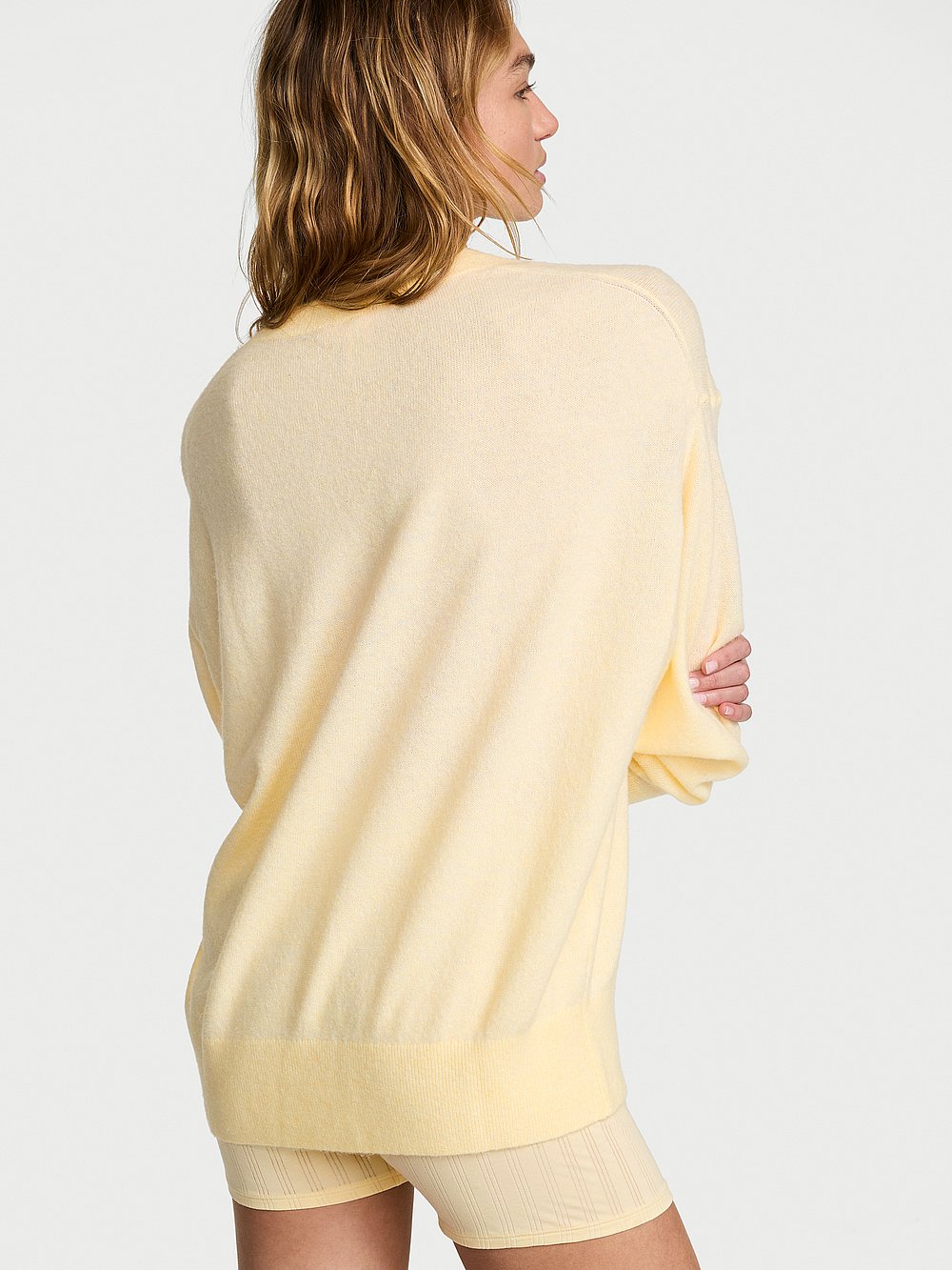 Luxe Knit Oversized V-Neck Sweater