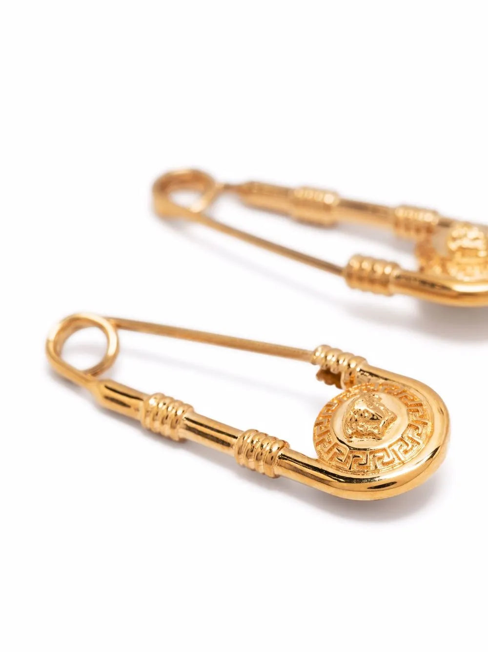 Versace Safety-Pin Medusa Earrings