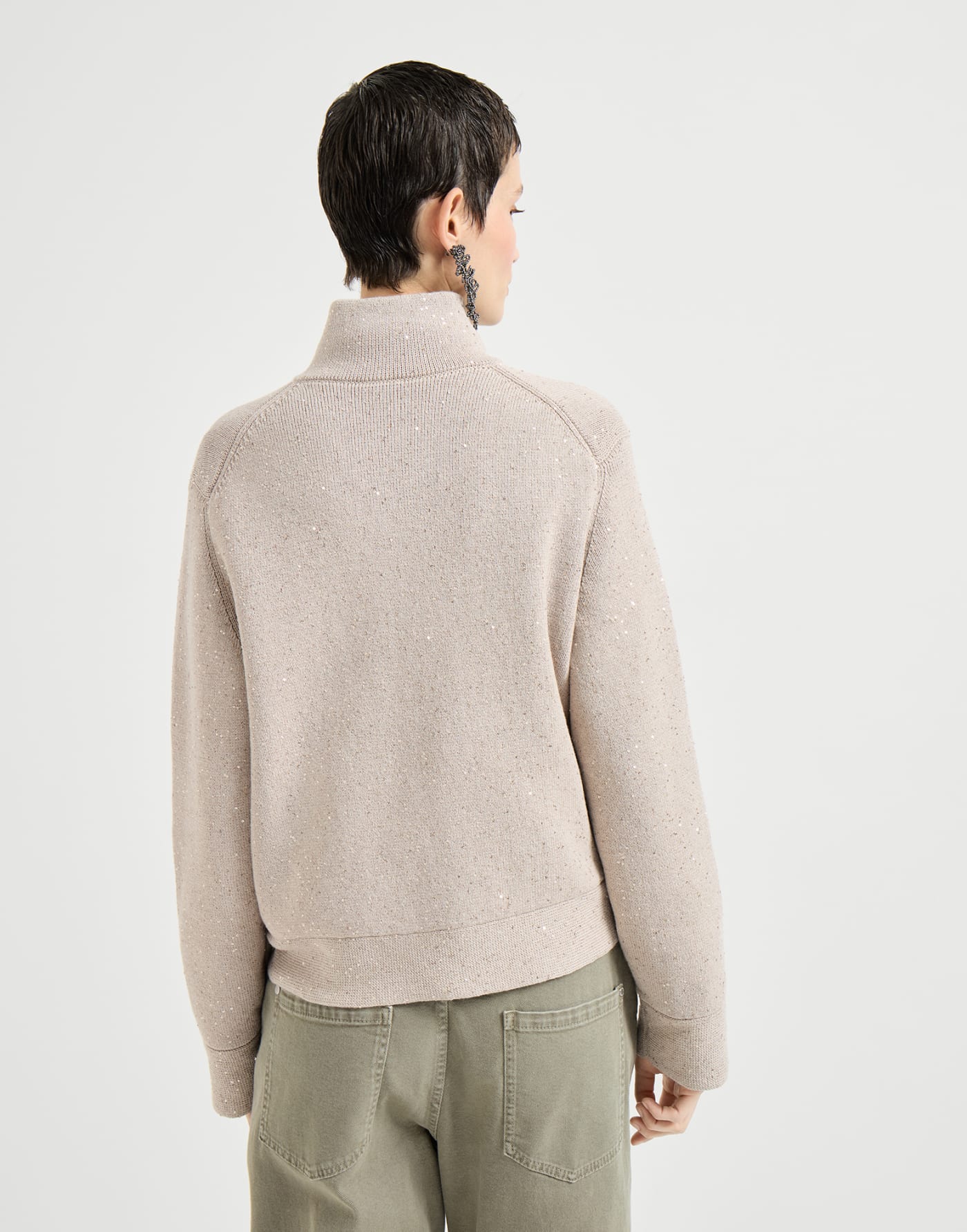 Cotton Diamond yarn double knit outerwear jacket