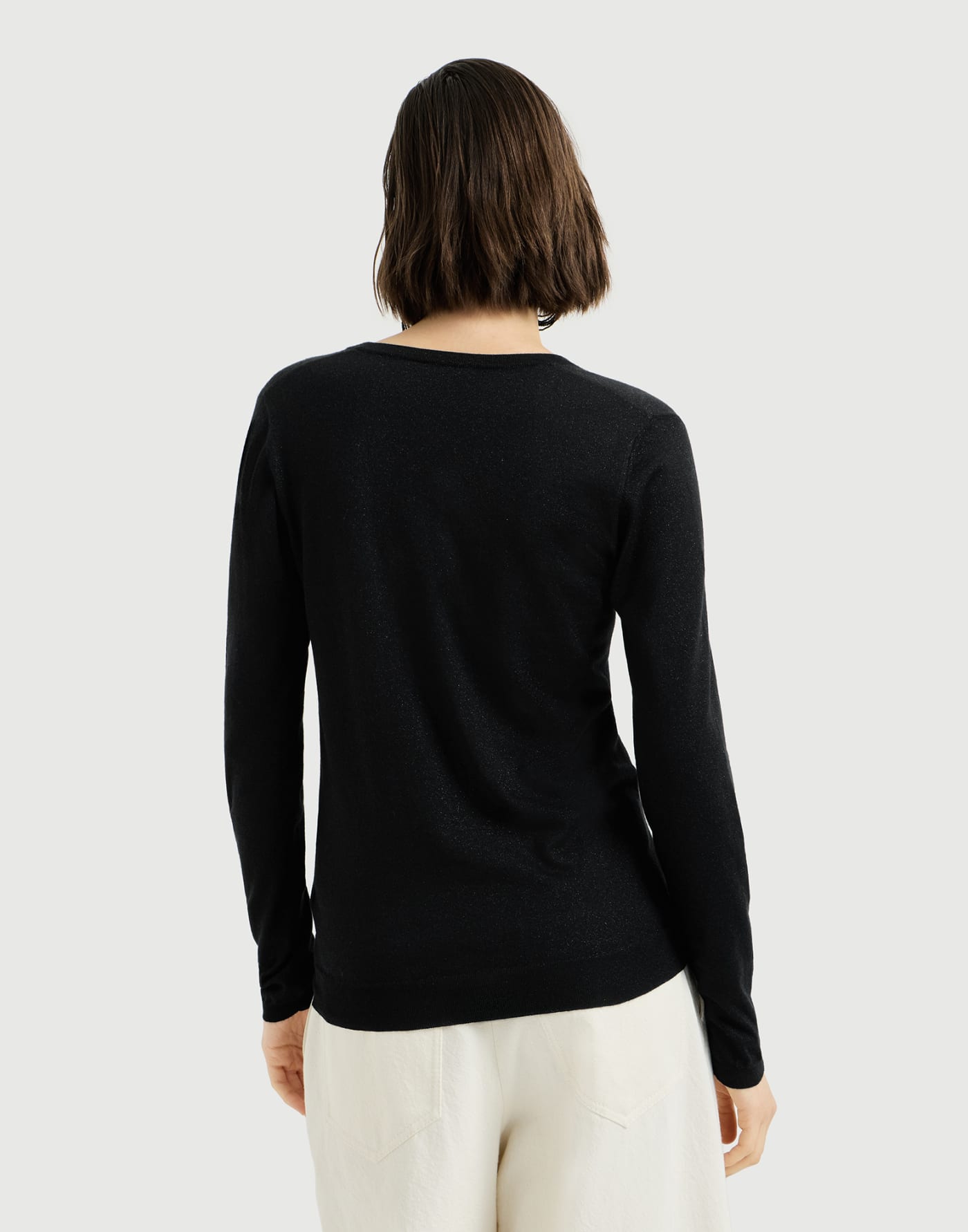 Cashmere and silk sparkling lightweight sweater