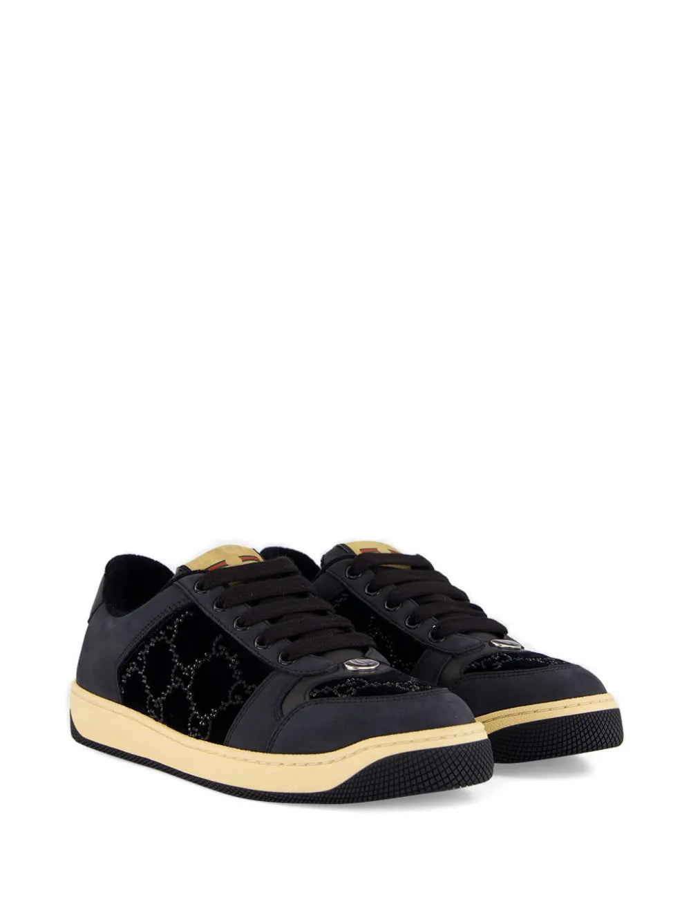 logo-detail quilted sneakers