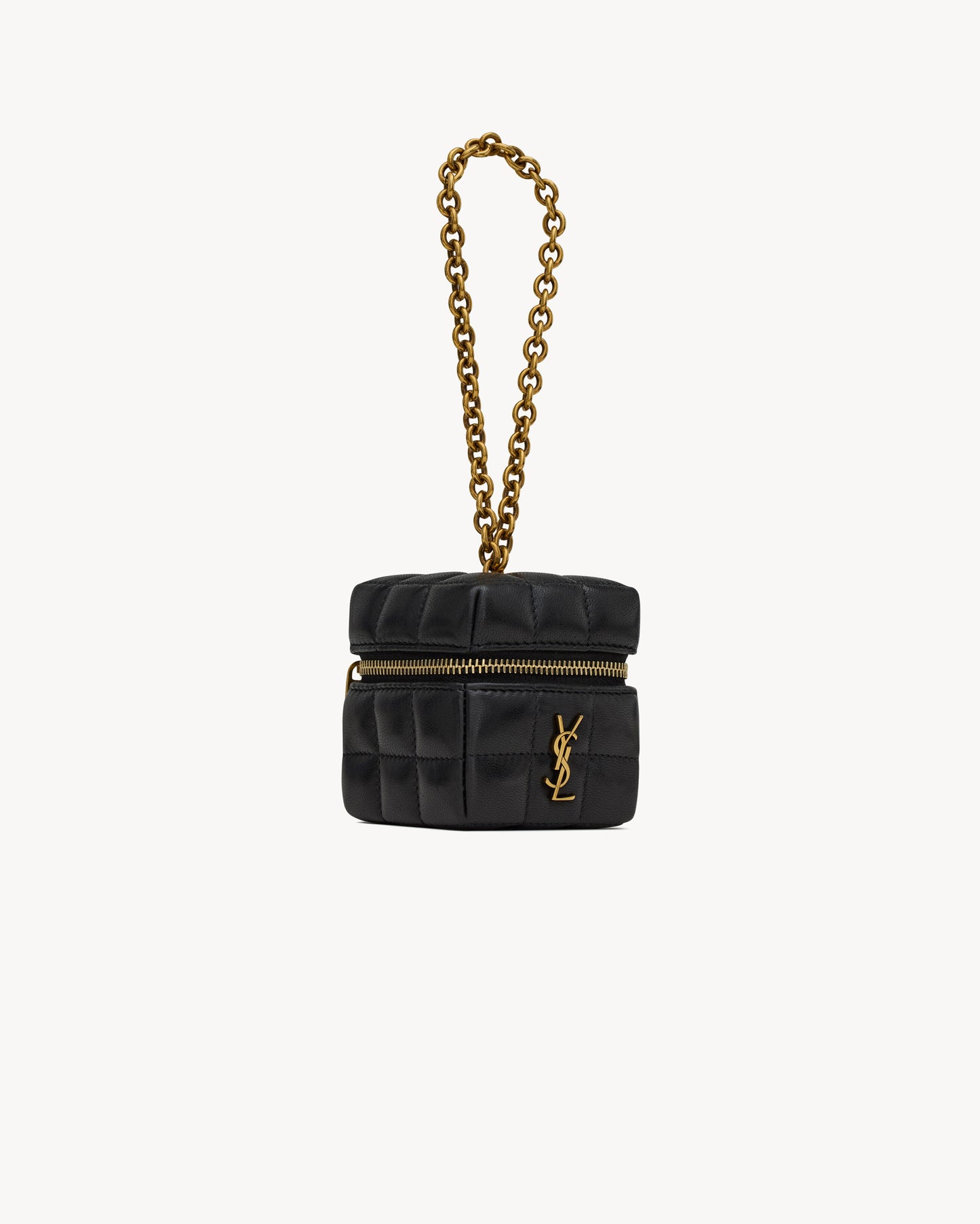 CASSANDRE MATELASSÉ CARRÉ mini cube on chain in lambskin