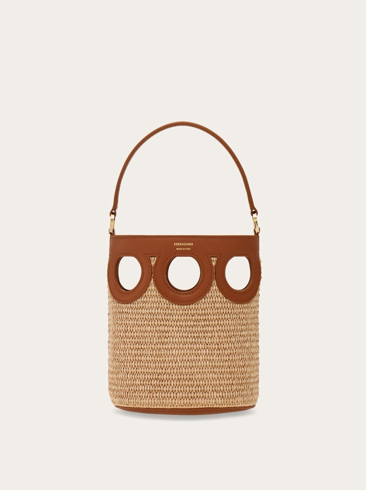 Gancini outline bucket bag (XS)