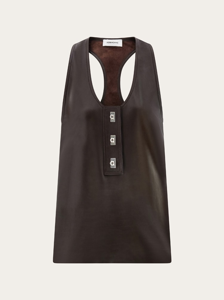 Nappa racer back vest