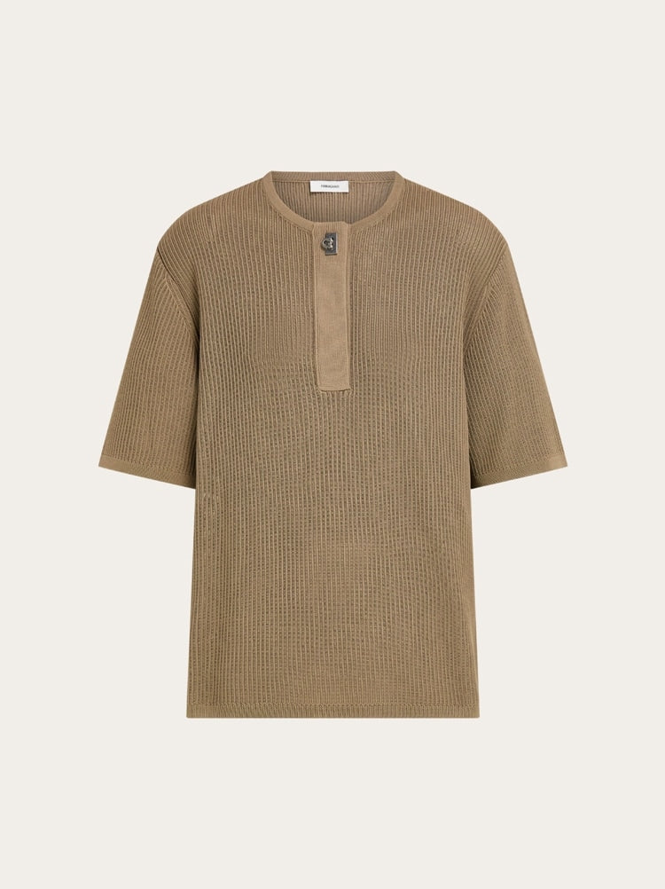 Knitted polo shirt