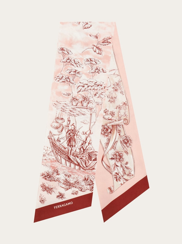 Voyage print silk bandeau