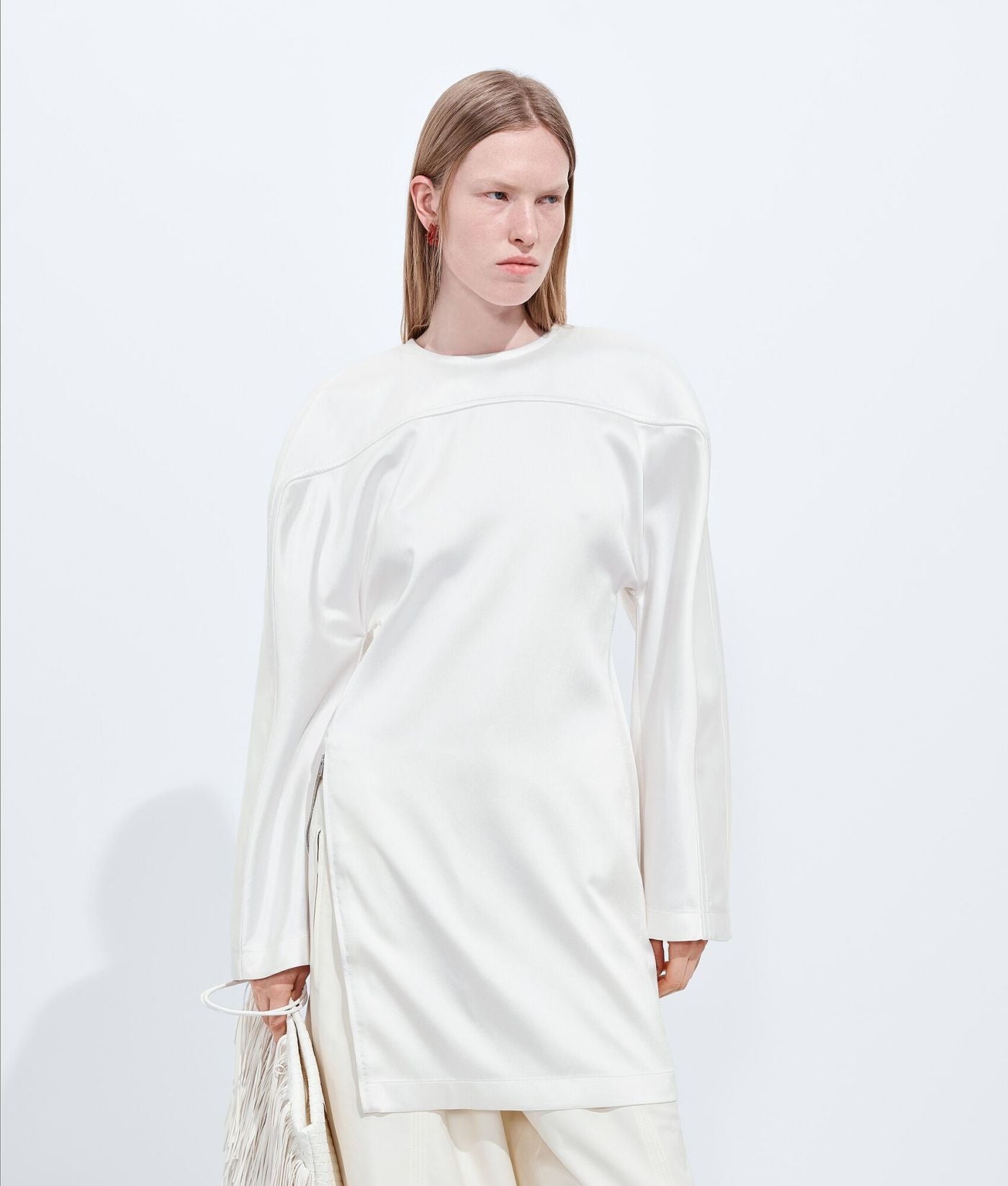 Wool And Silk Satin Top