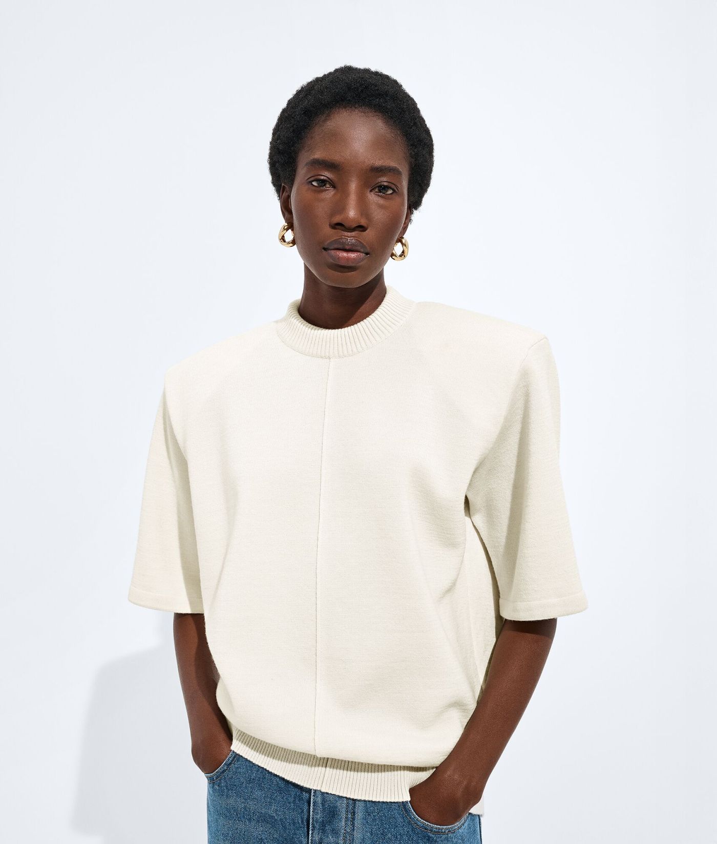 Wool Tailored Top