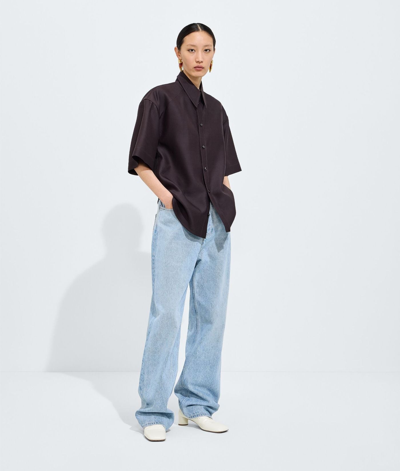 Sky Bleached Wide Leg Jeans
