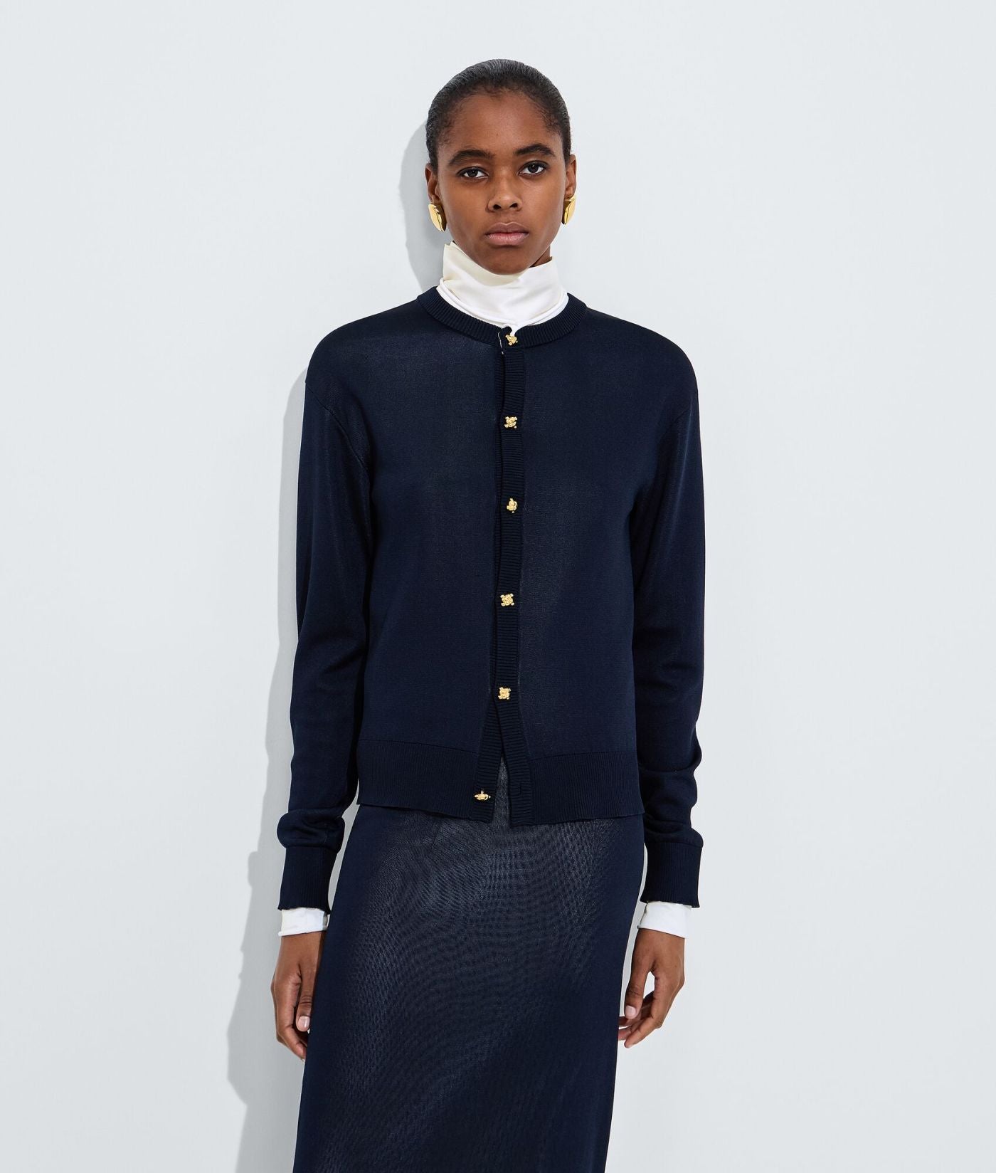 Silk Double Knit Cardigan