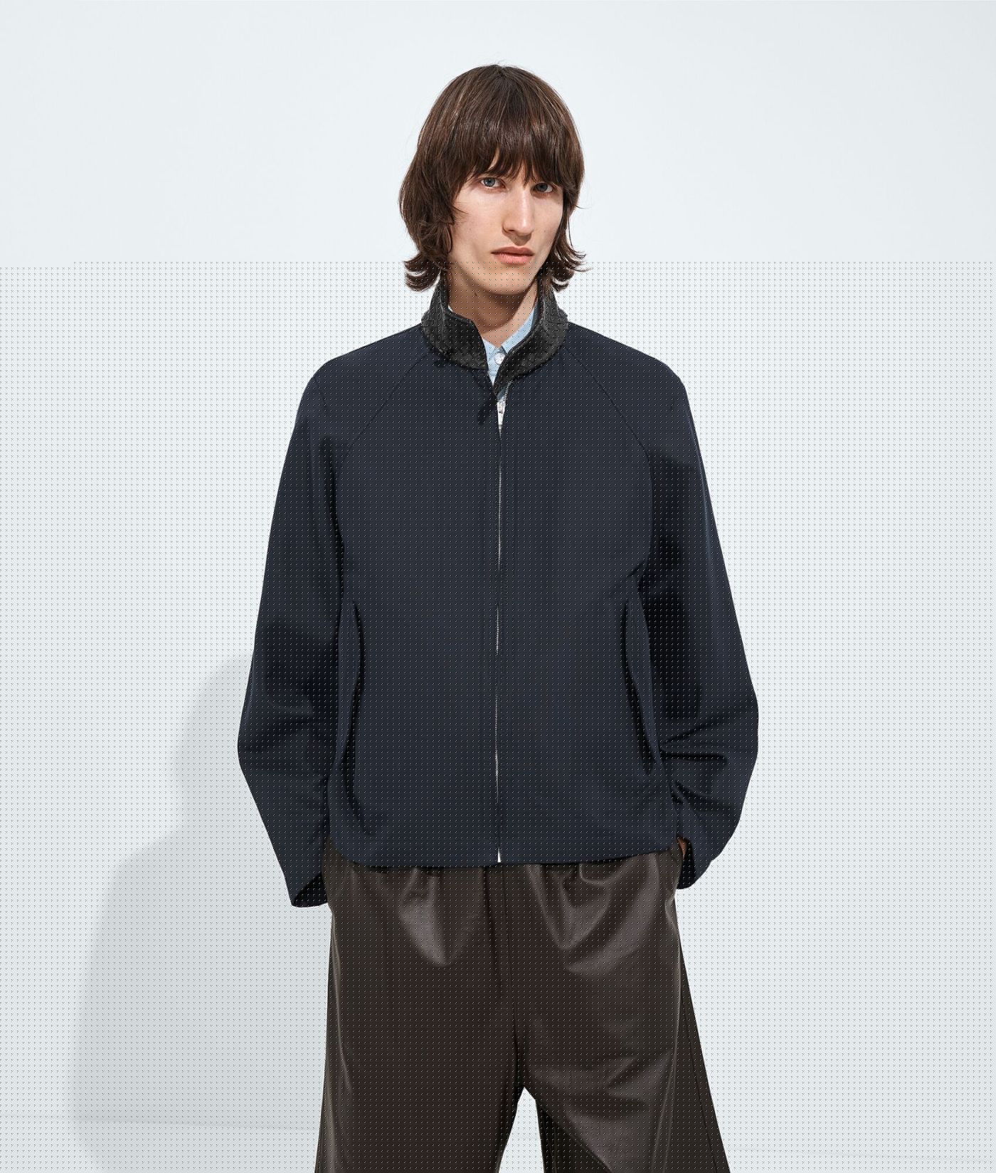 Cotton Gabardine Harrington Jacket