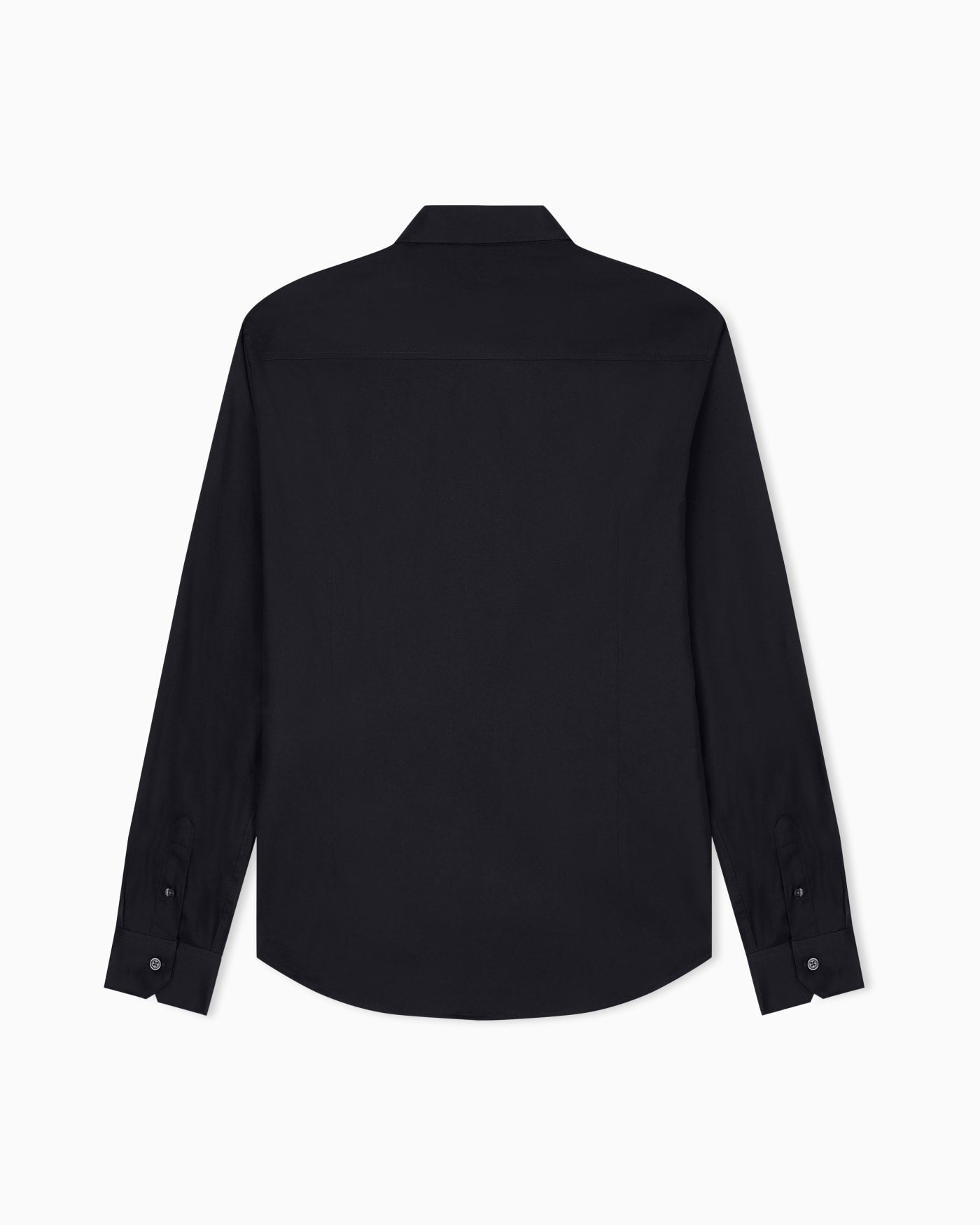 Slim-fit dress shirt in stretch cotton satin Essential