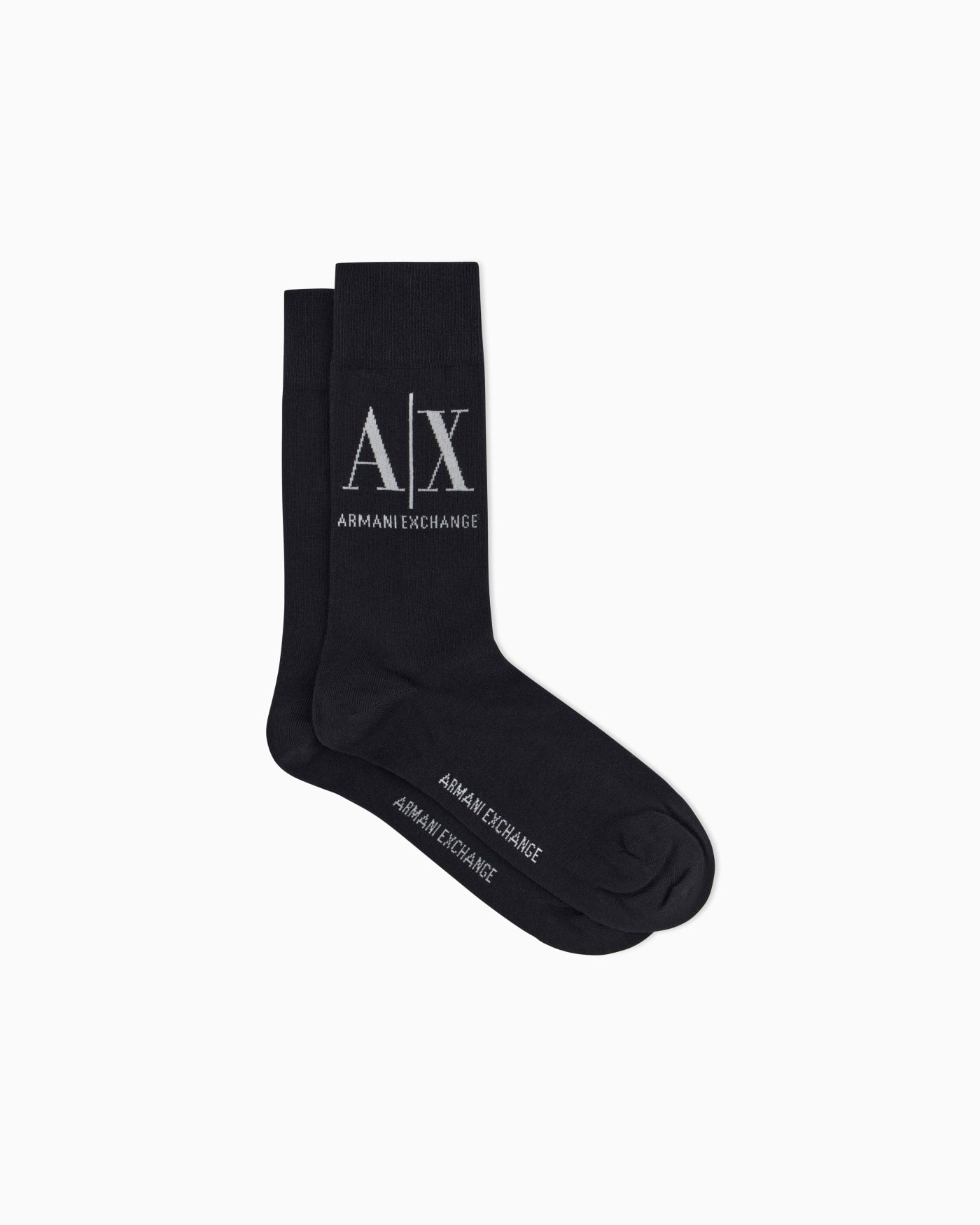 Logo socks ribbed cotton blend for man