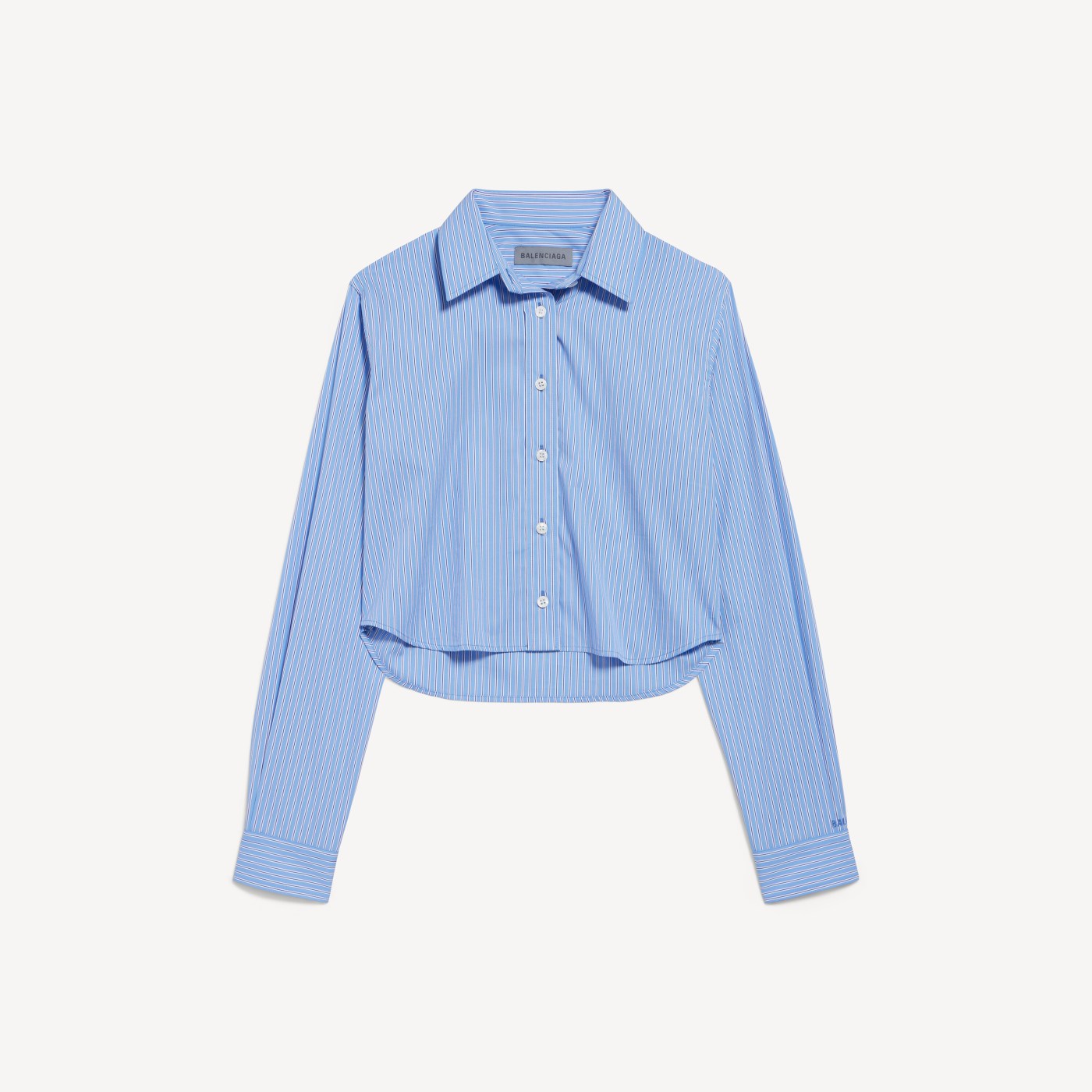 Striped cropped shirt