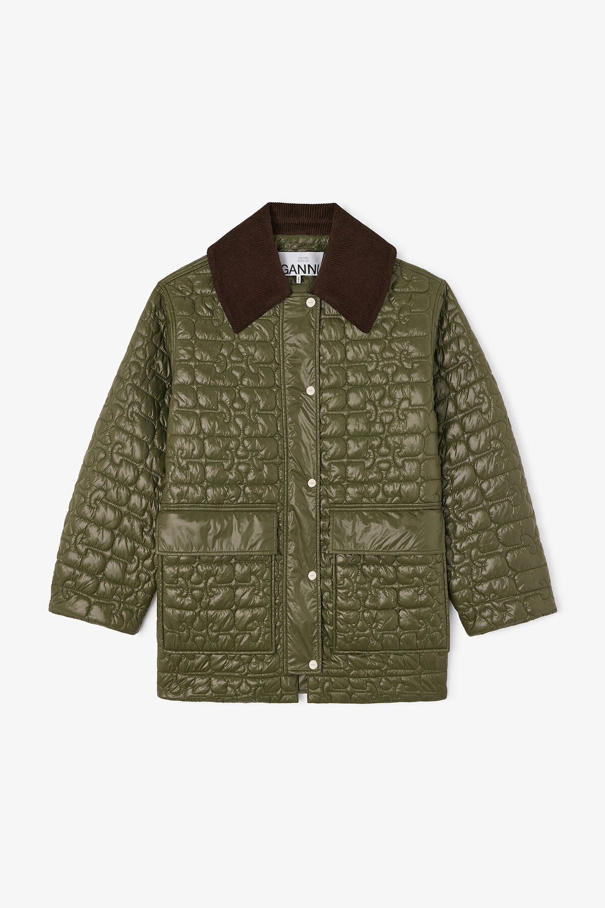 Shiny Quilt Midi Jacket