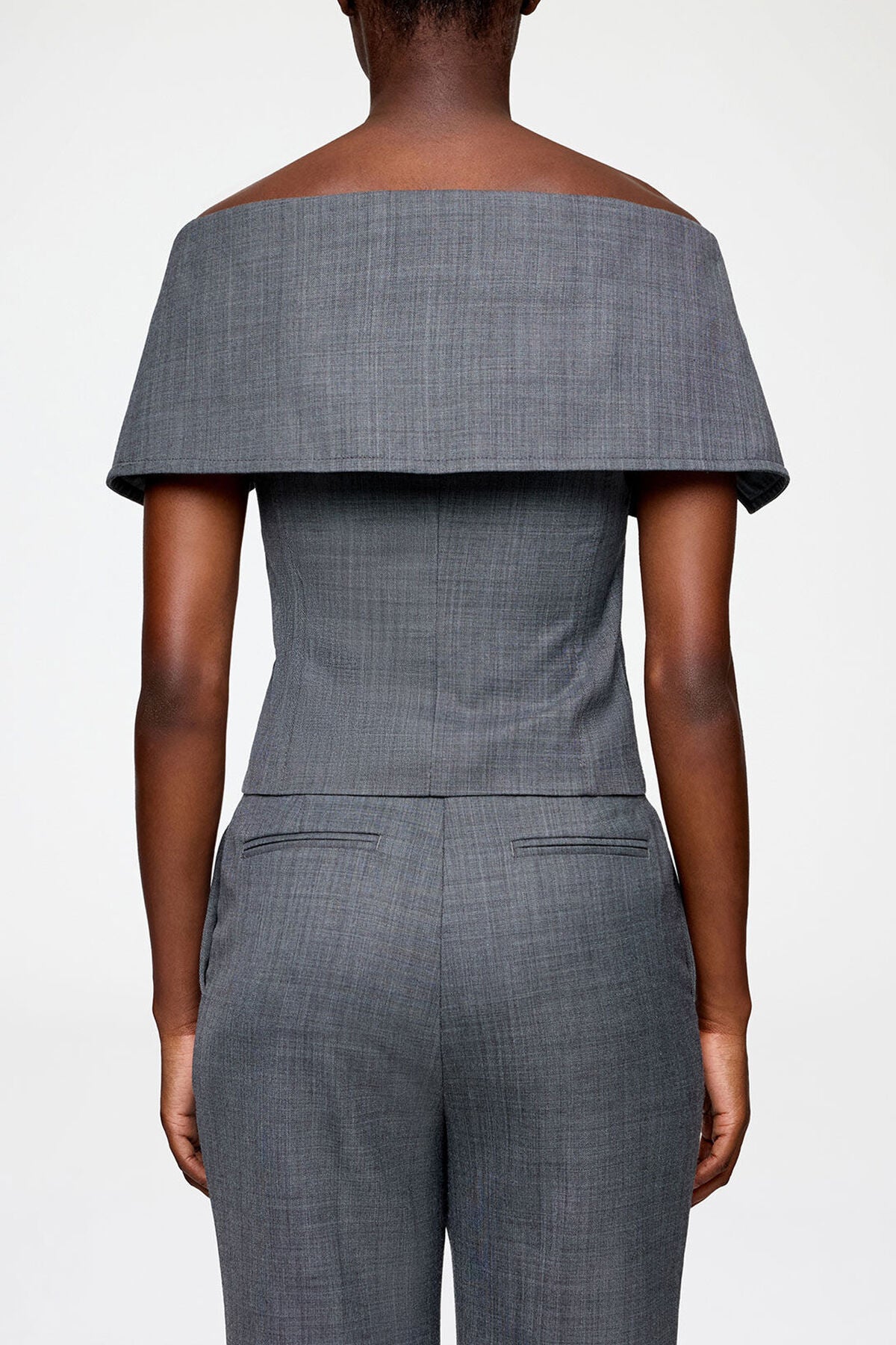 Vest in Grey Wool Melange