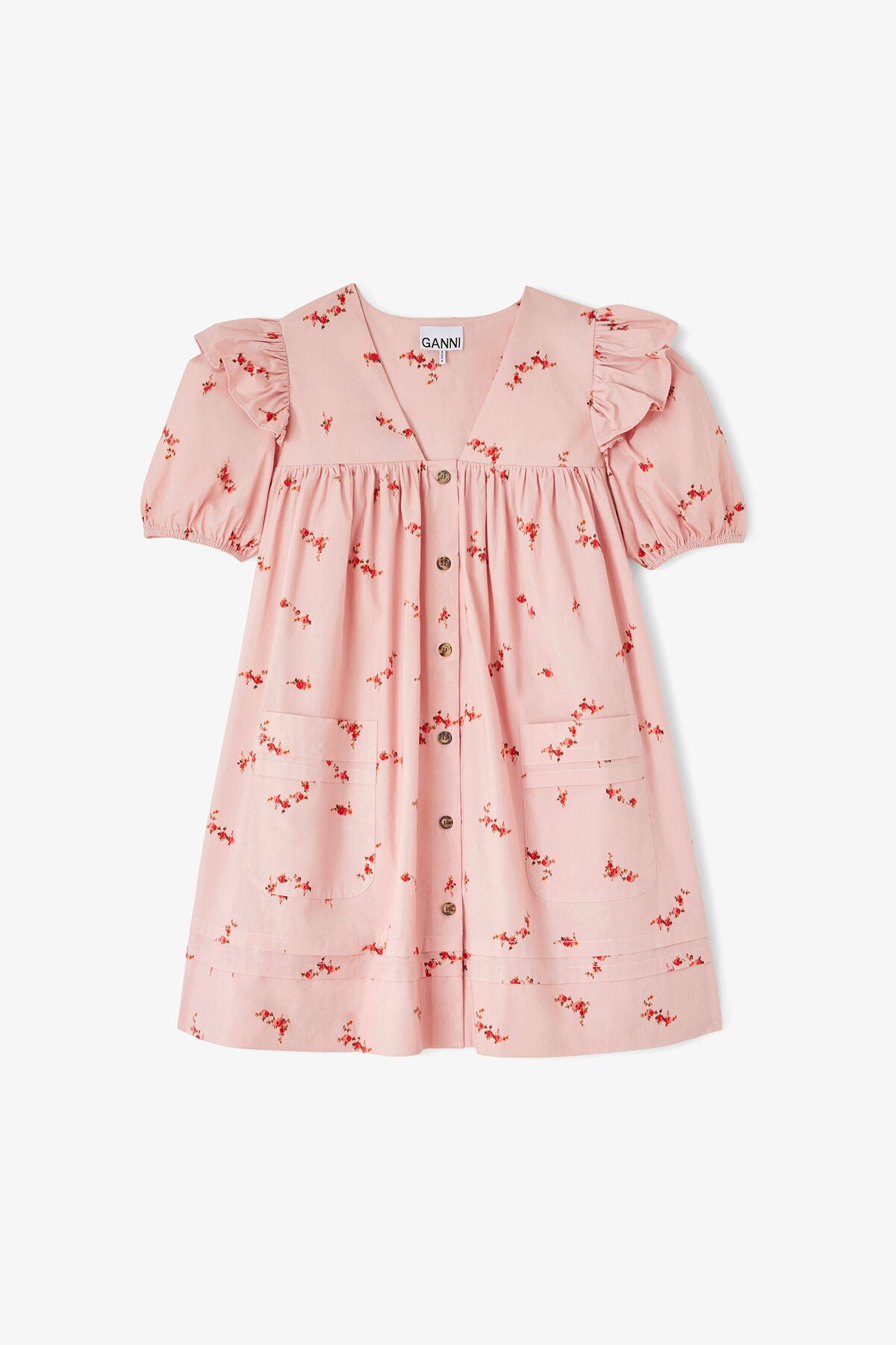Mini Dress in Pink Cotton