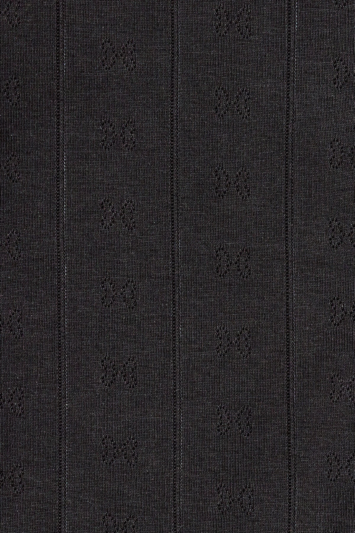 Top in Black Pointelle
