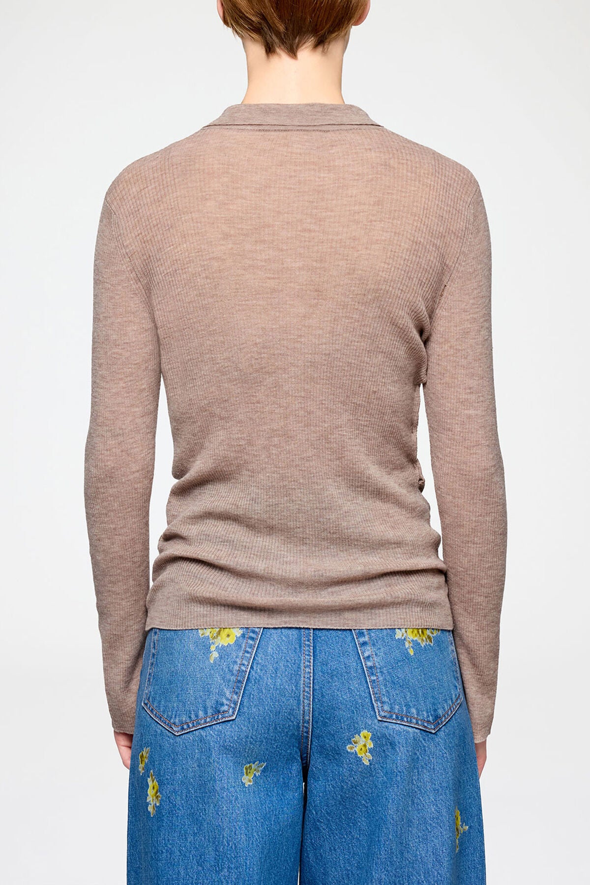 Polo Shirt in Sheer Wool
