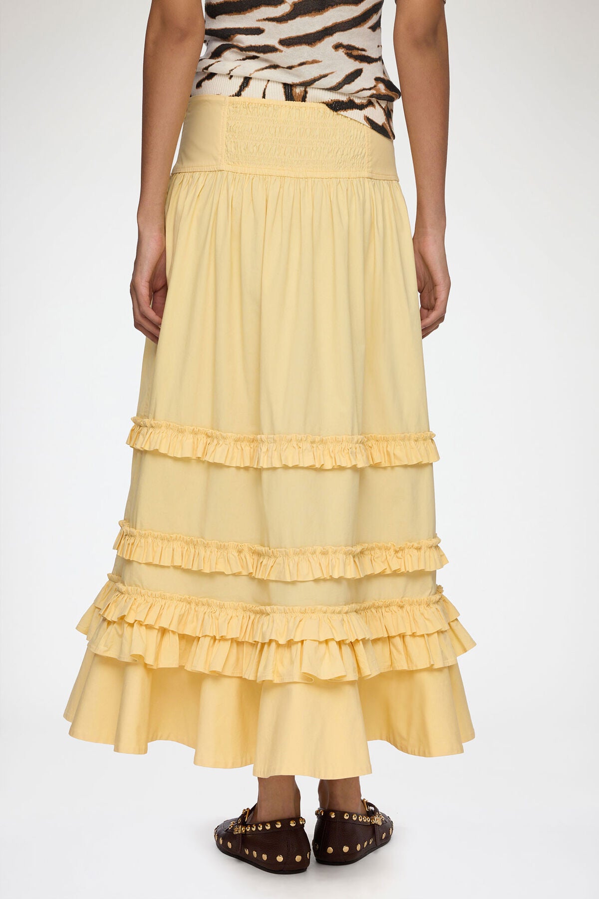 Skirt in Yellow Cotton