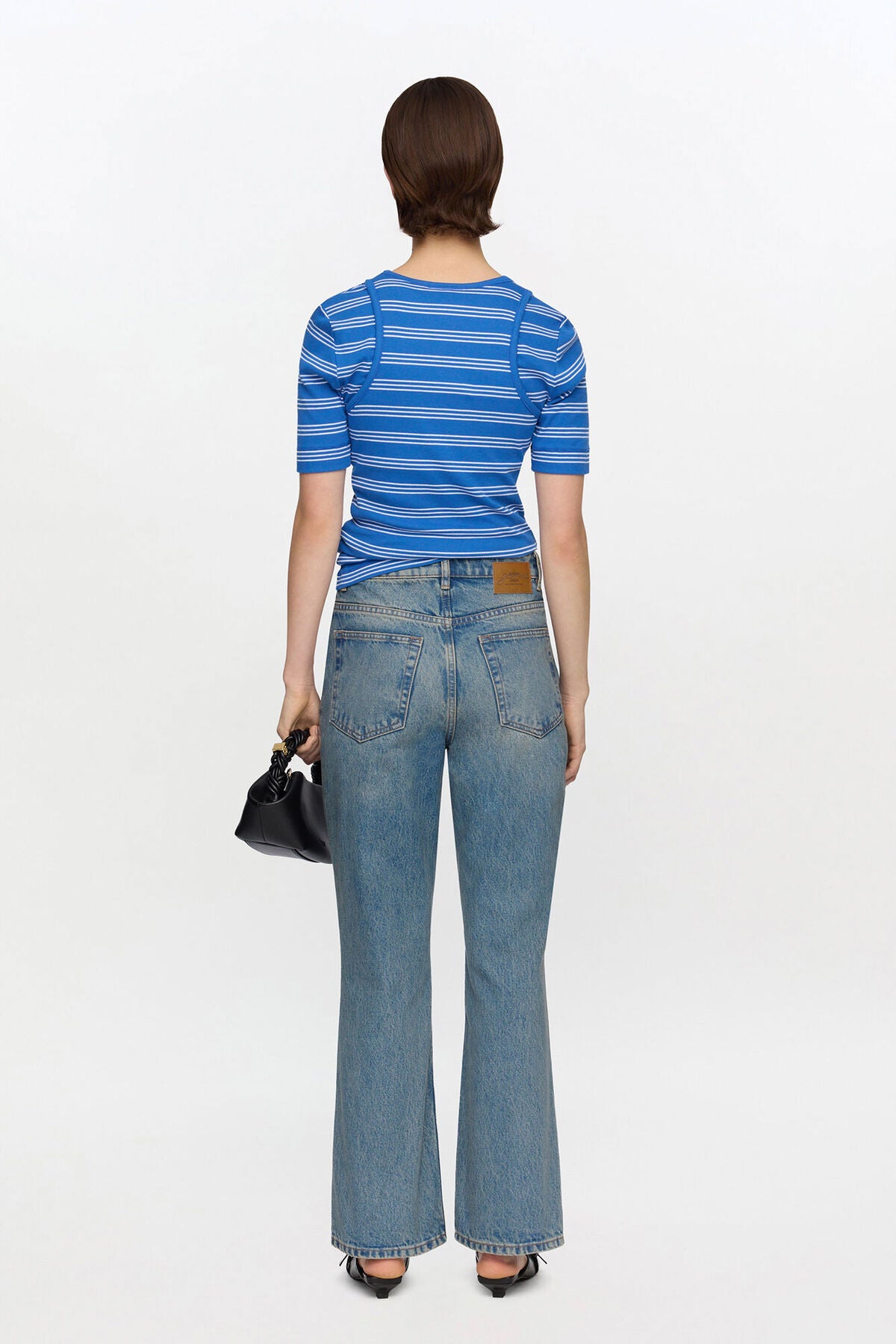Betzy Cropped Jeans in Tint Rigid Denim