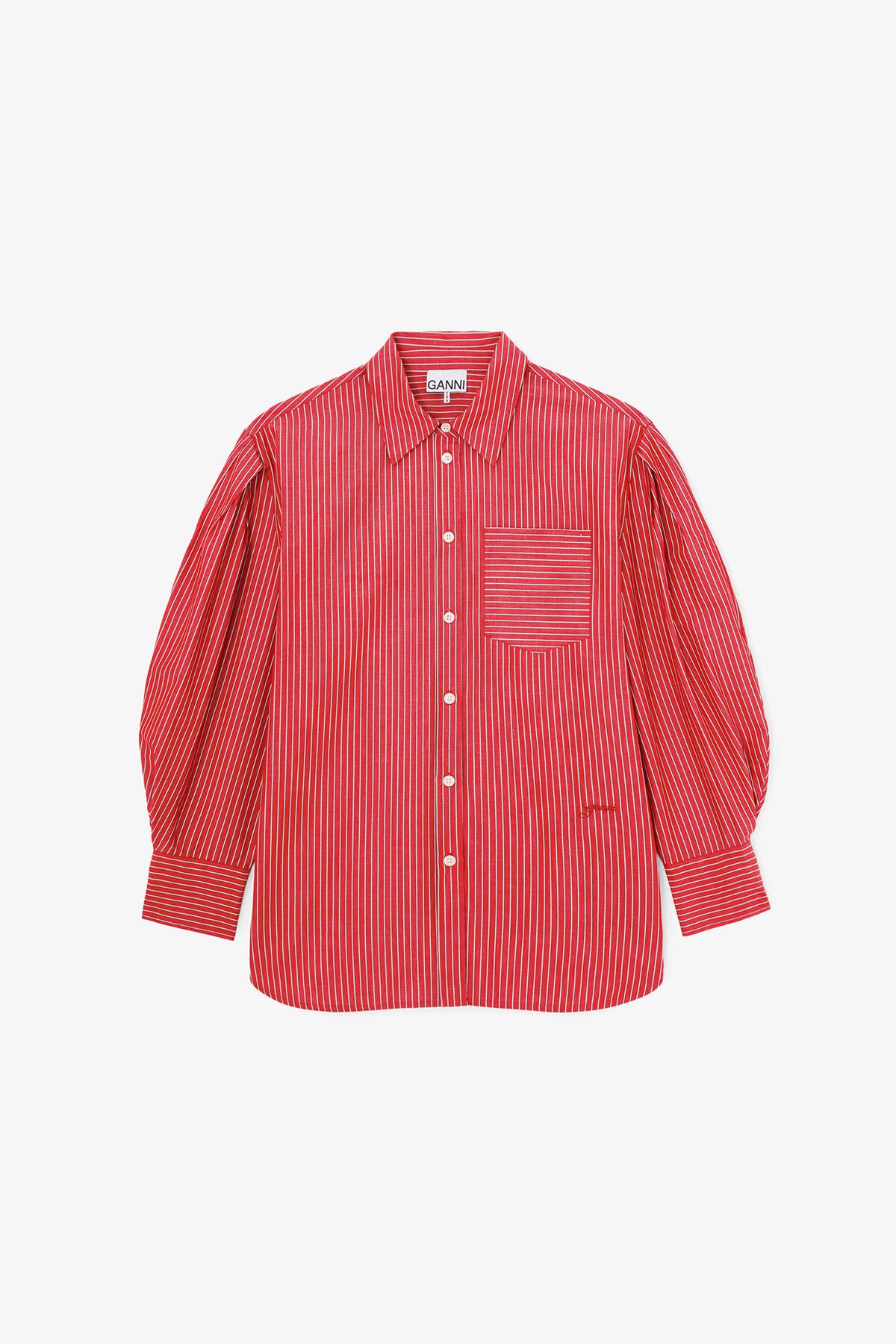 Shirt in Striped Cotton