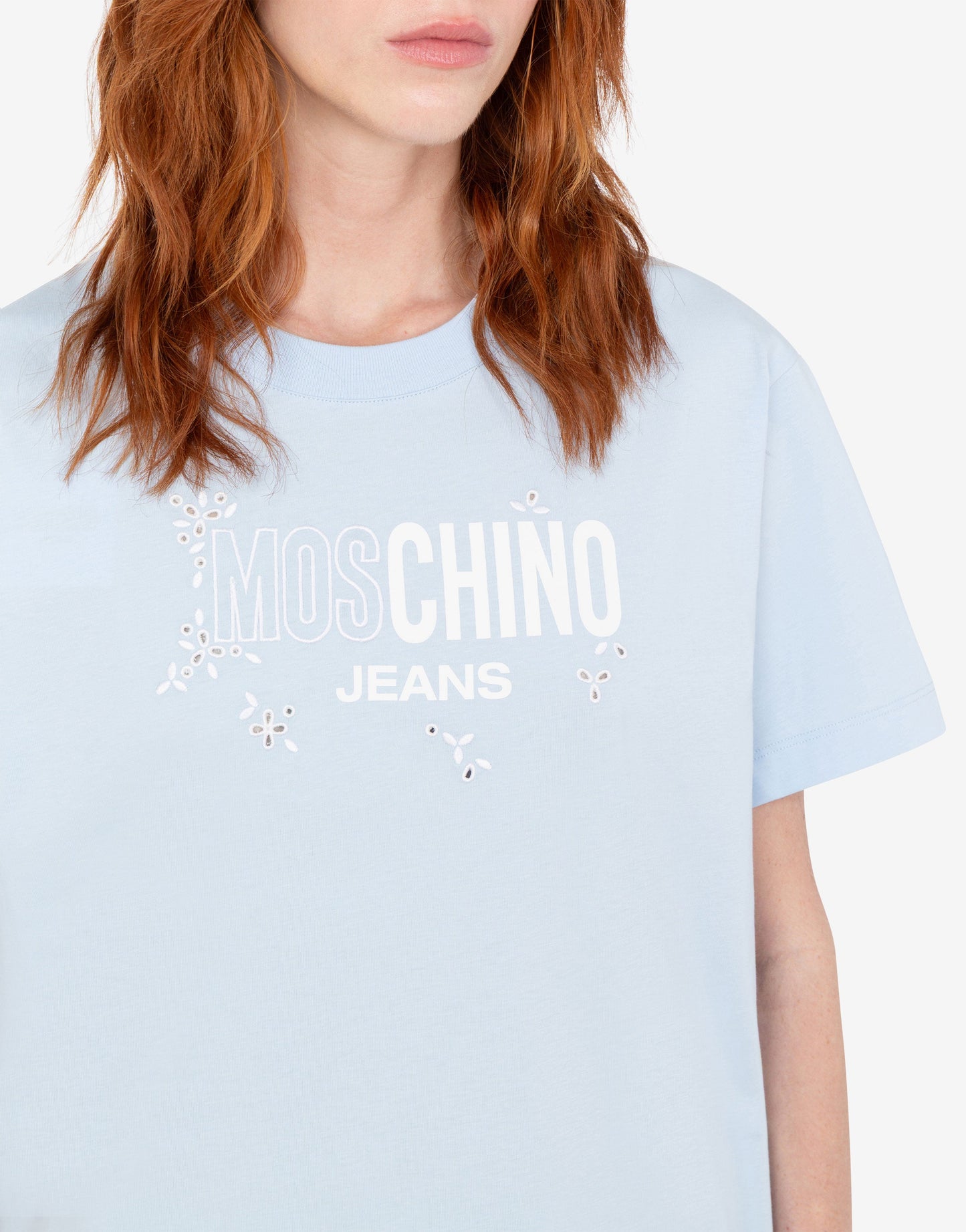 T-shirt in jersey di cotone stampata