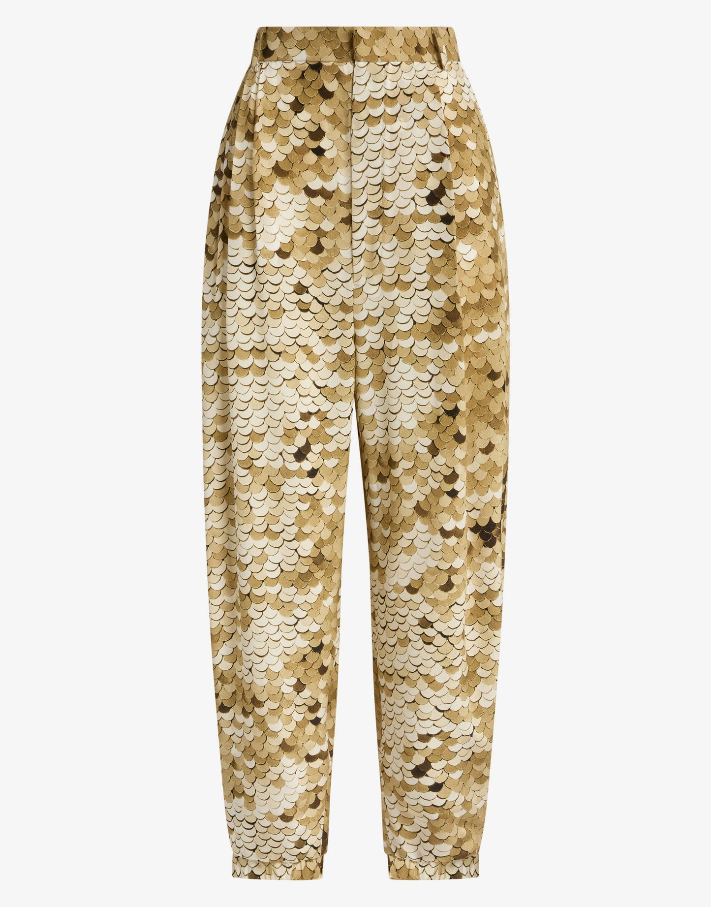Pantalone in crepe de chine stampato