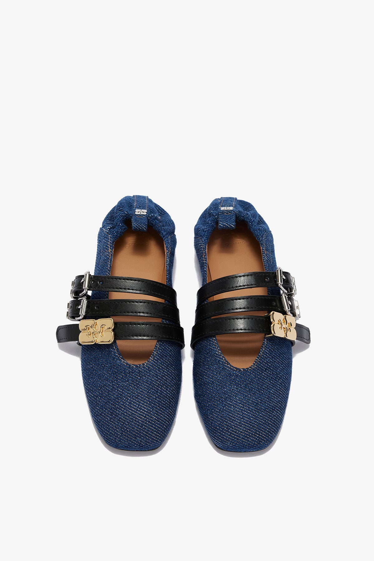 Sue Triple Ballerina in Denim