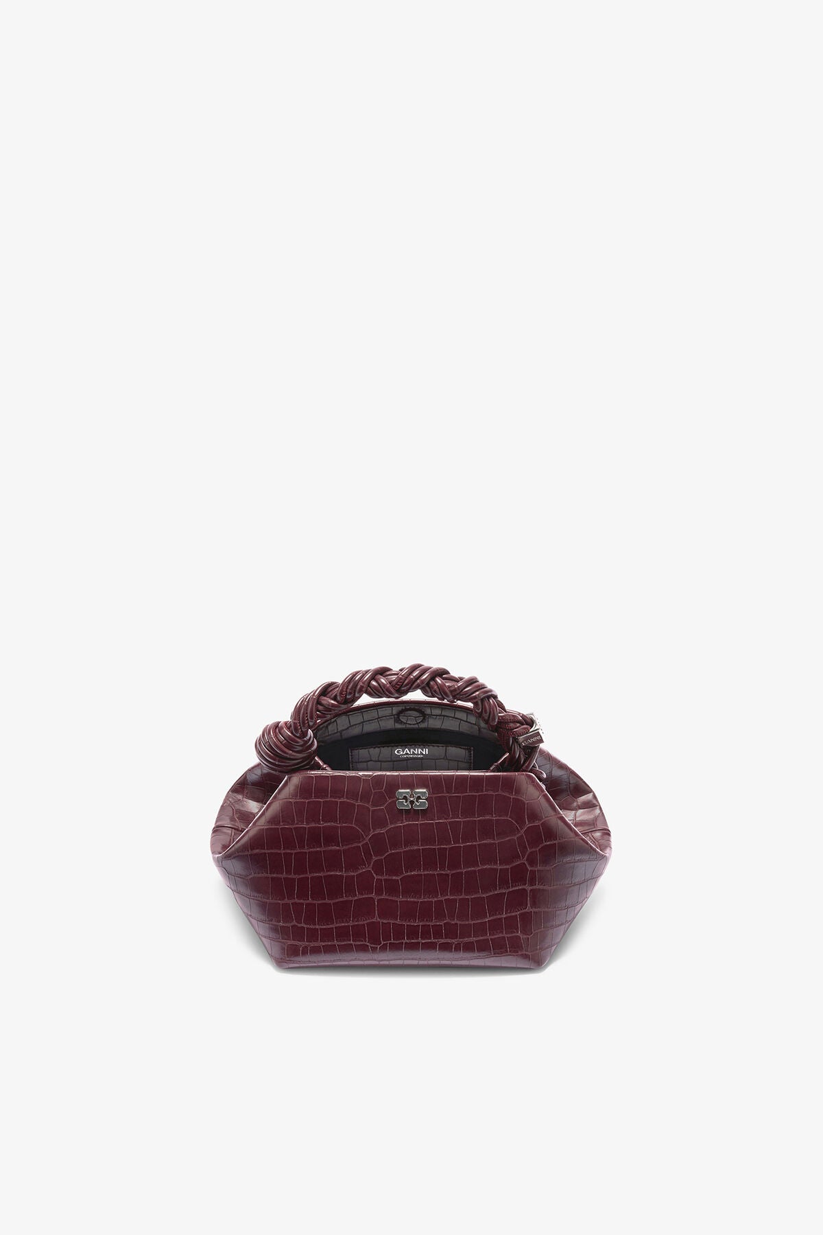 Burgundy Croco Small Bou Bag