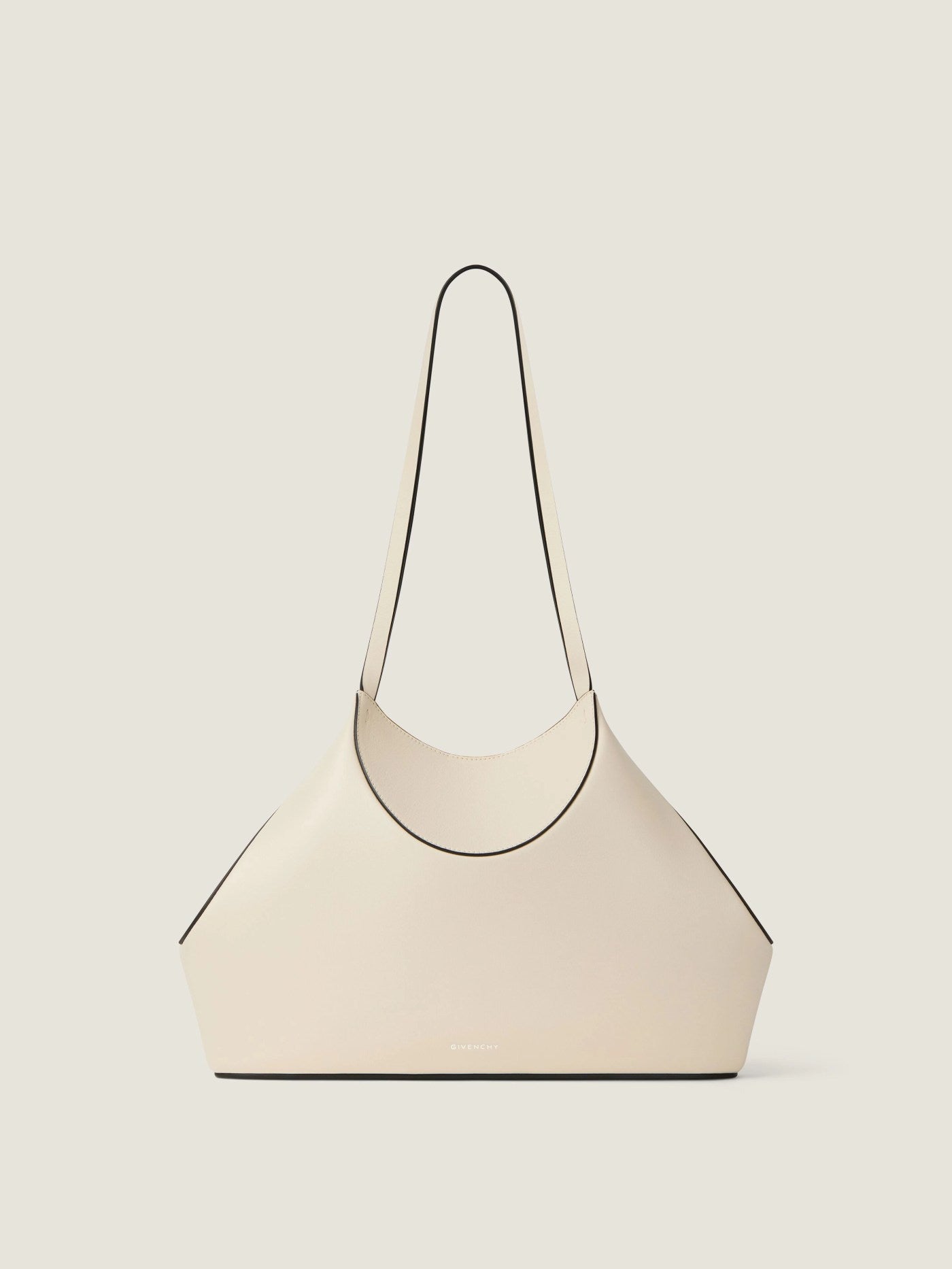 Small Facet tote bag in grained leather