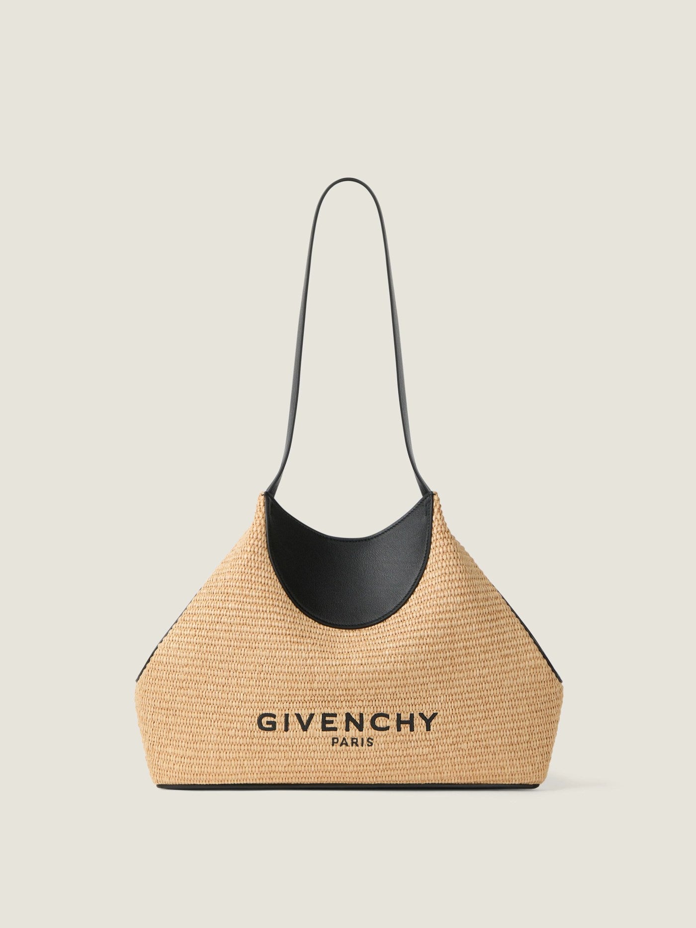 Small Facet tote bag in raffia