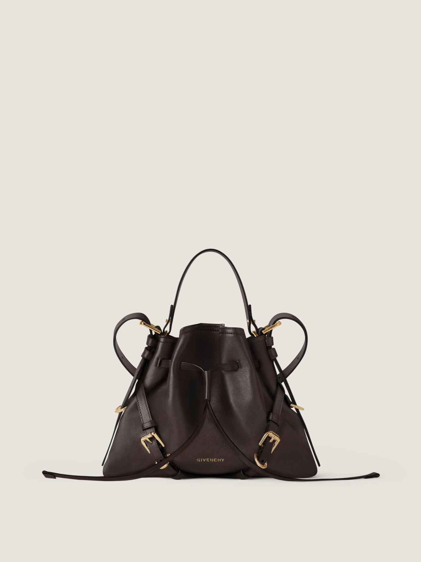 Small Voyou Bucket bag in shiny leather