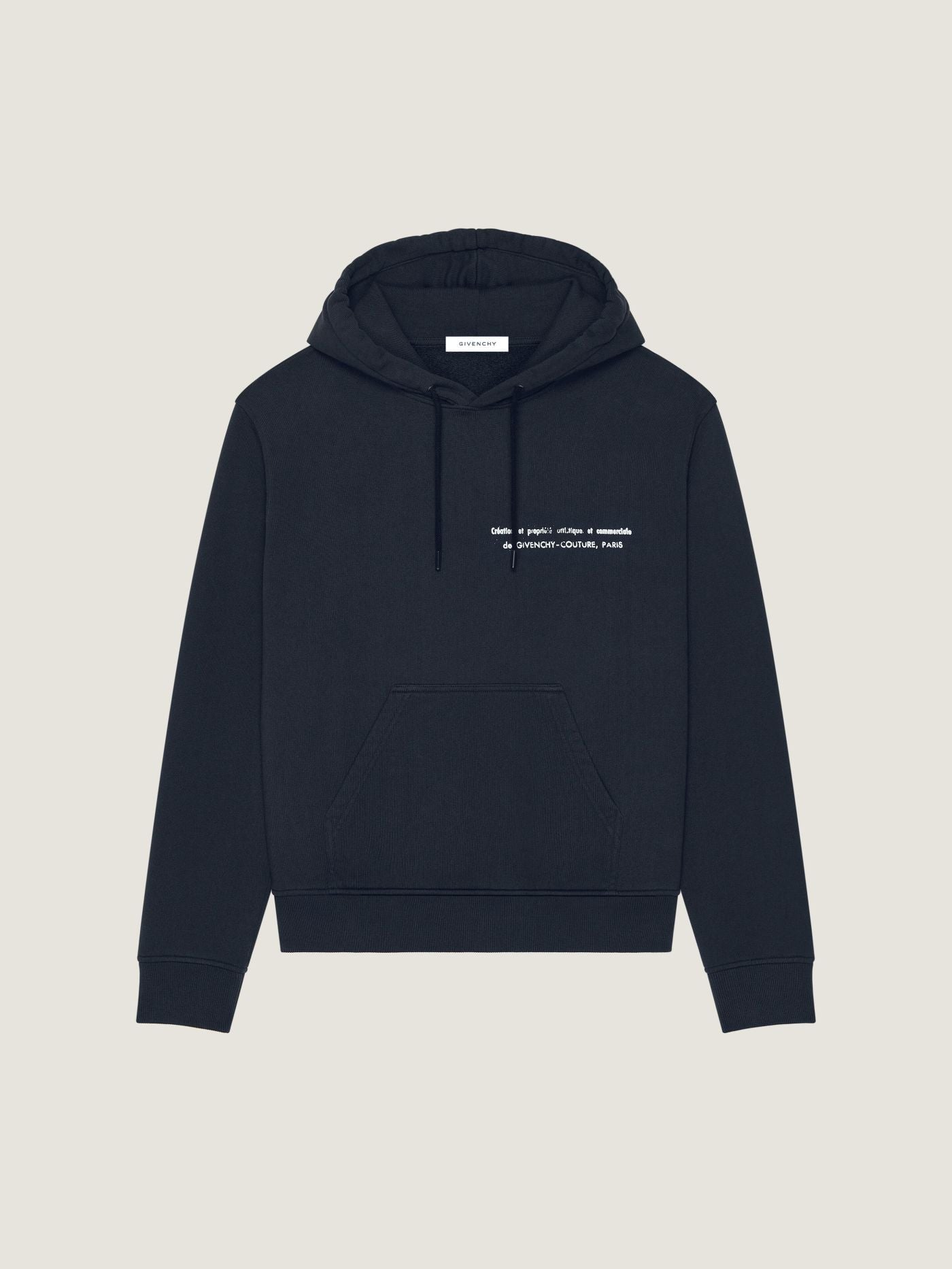 Couture Seam hoodie in fleece with Archives print