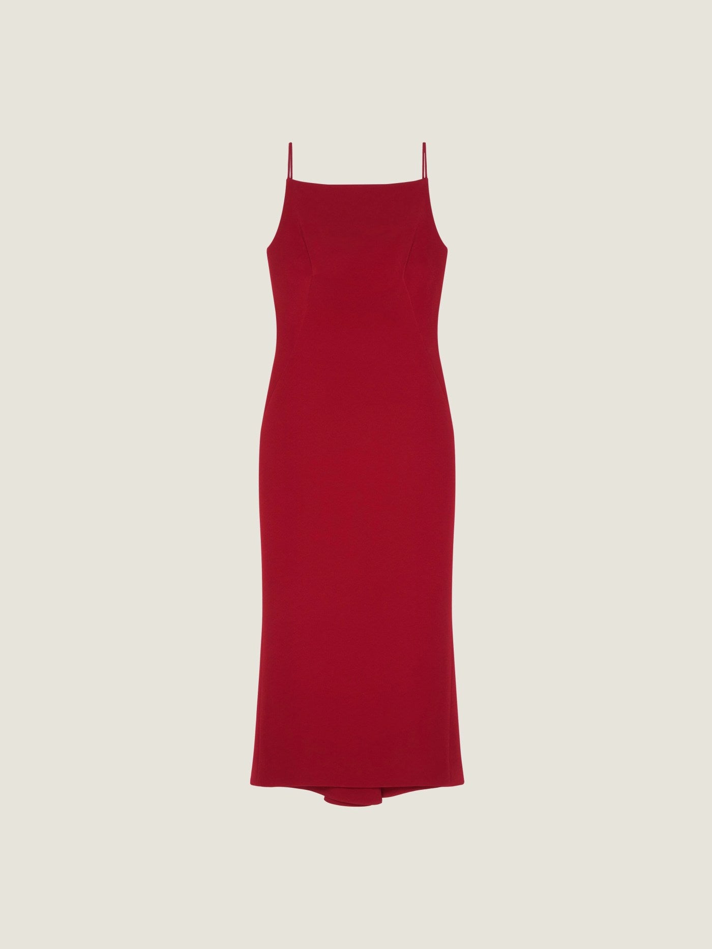 Sliced midi dress in crepe cady