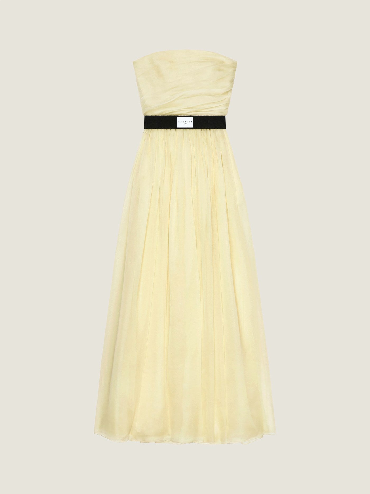 Bustier evening dress in organza