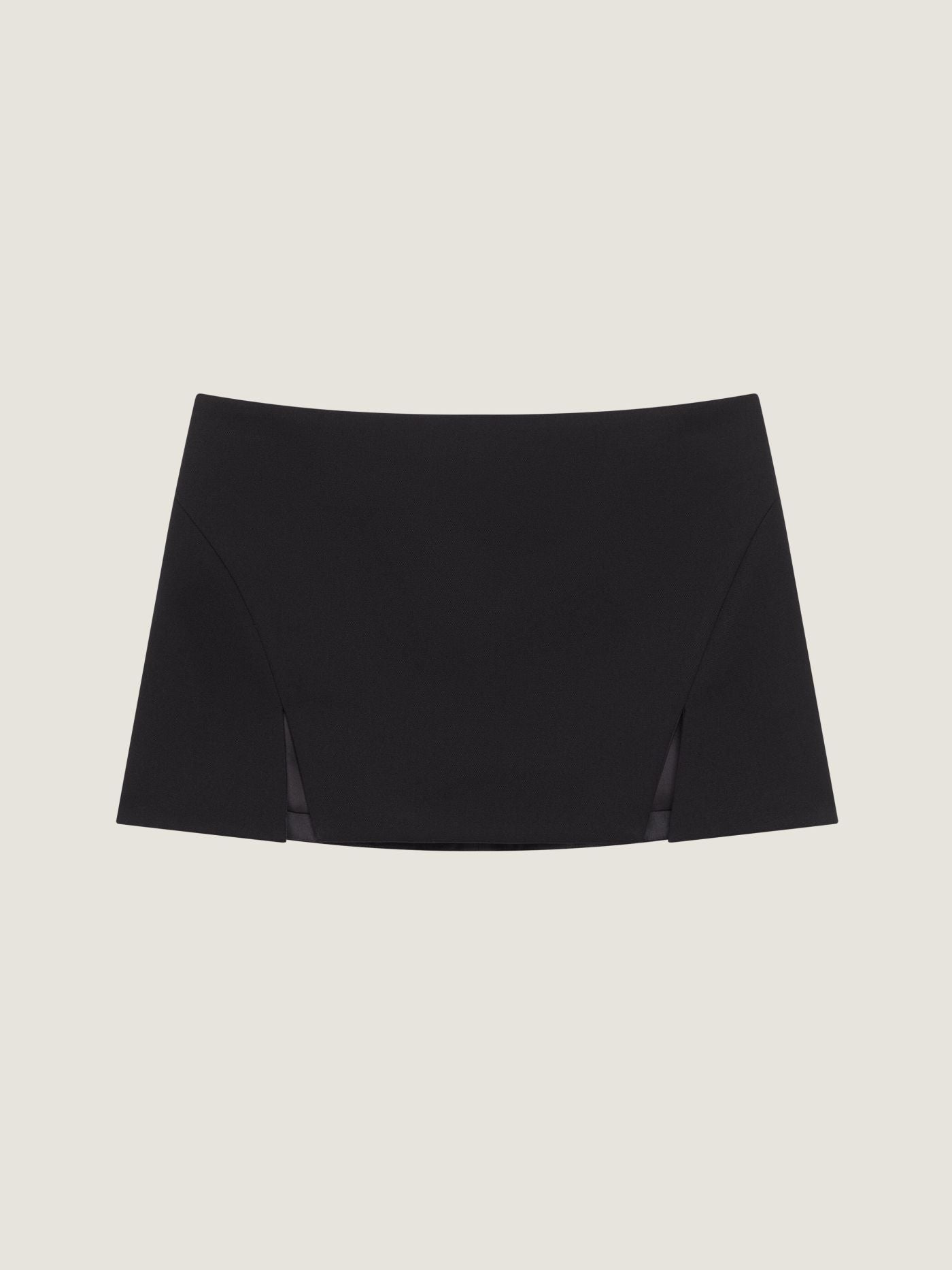 Sliced mini skirt in wool