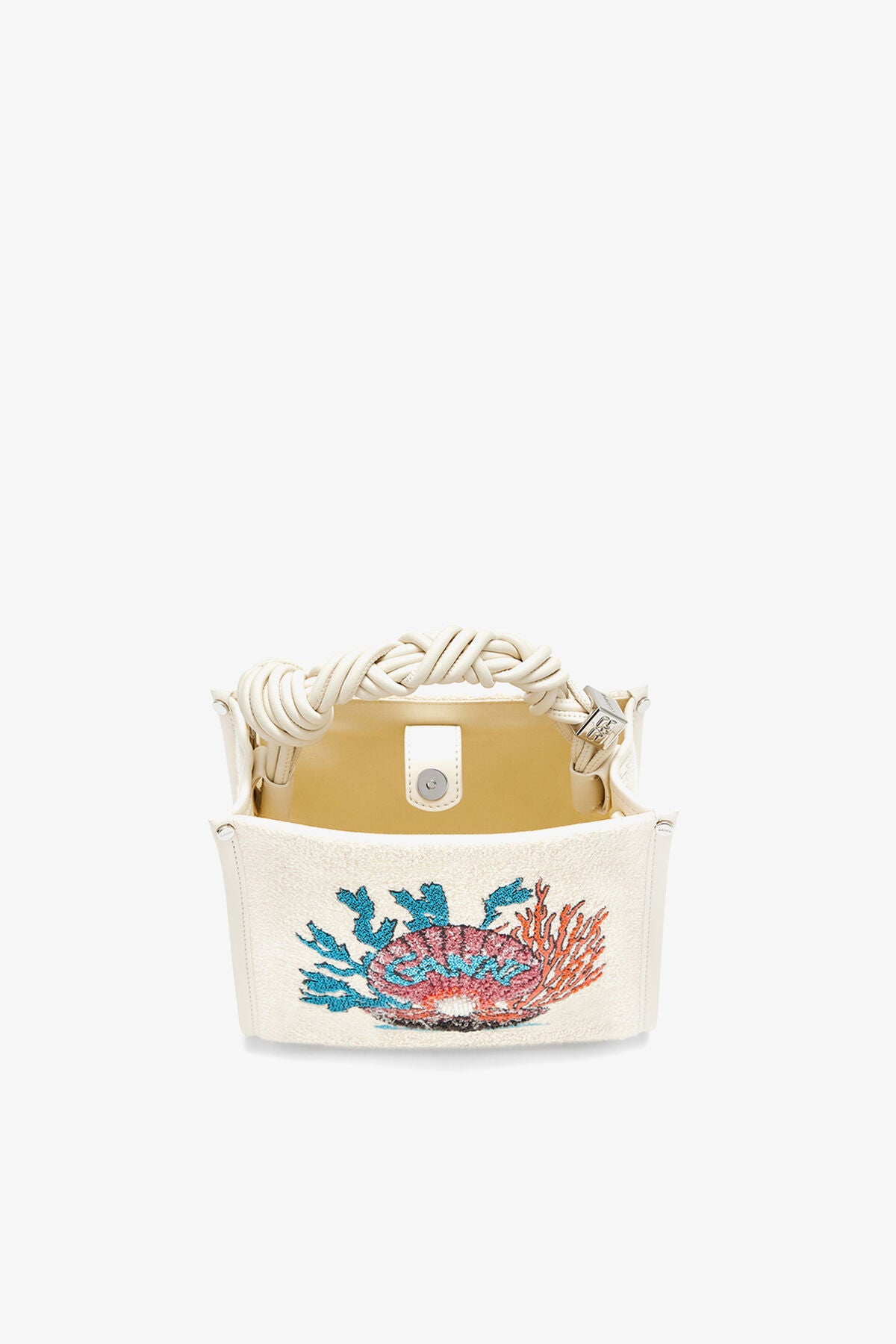 Small Bou Shopper in White Terry
