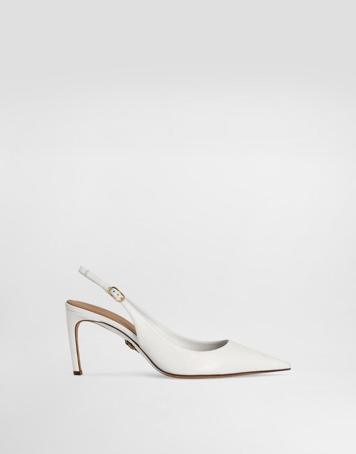 Polished goatskin slingbacks
