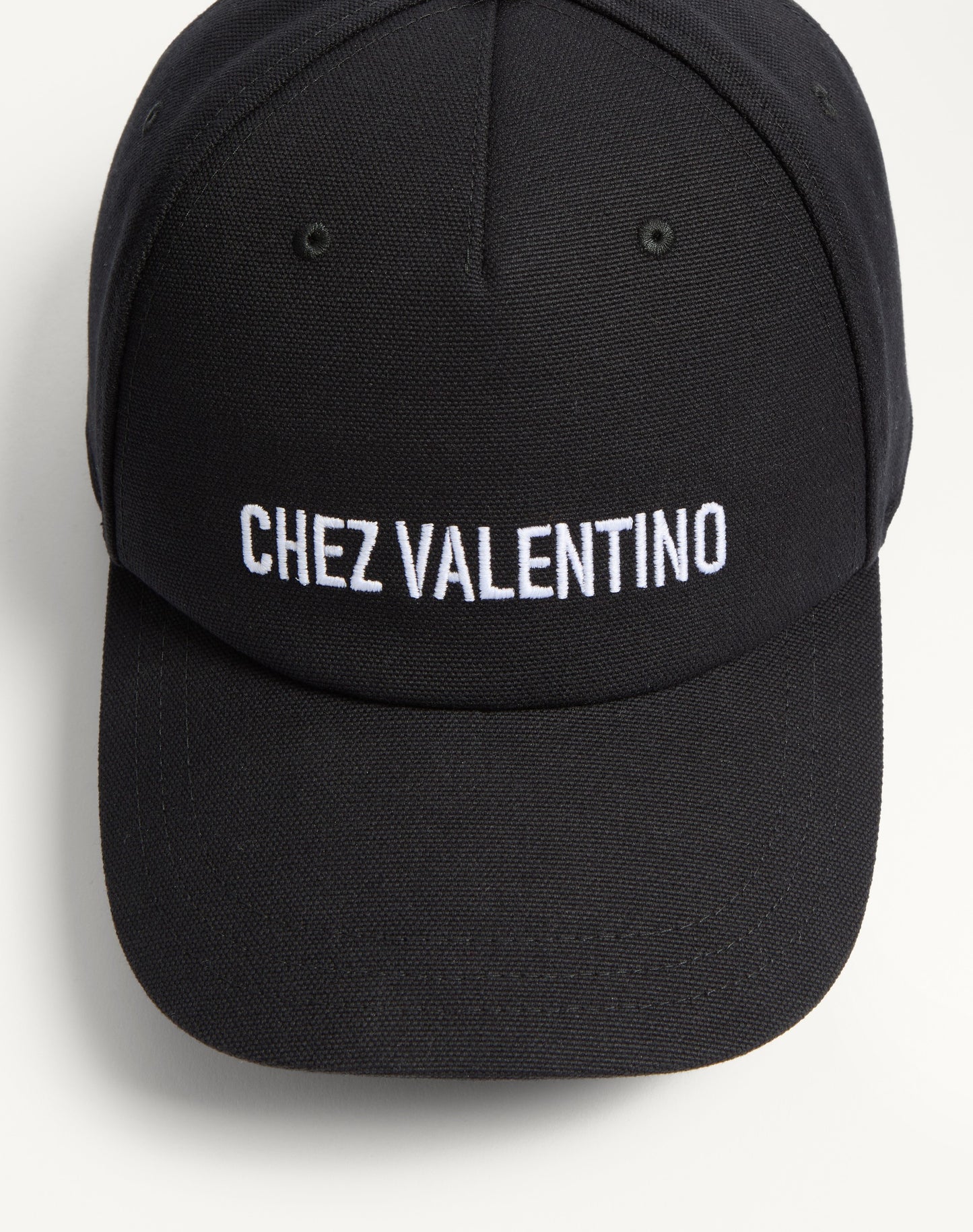 Chez Valentino Cotton Baseball Cap With Embroidery