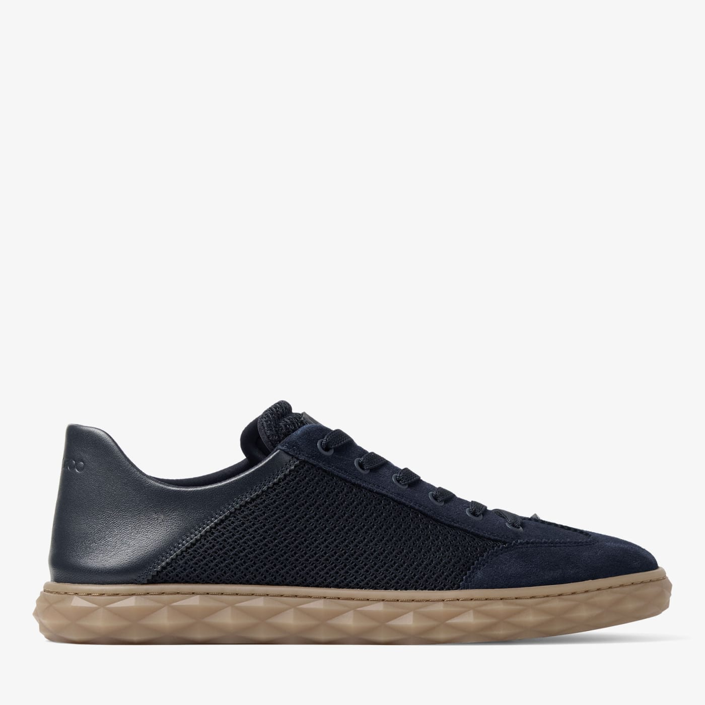 Diamond Flex M Midnight Mix Leather Mix and Textured Air Mesh Low Top Trainers