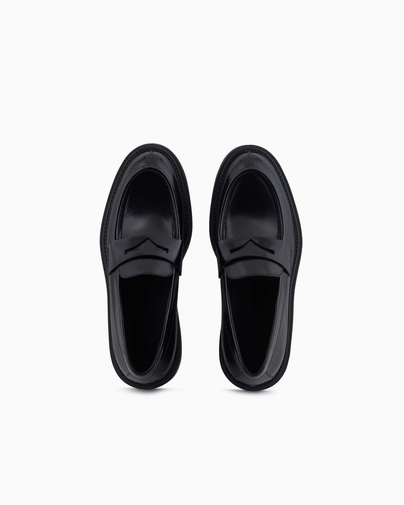 Brushed leather loafers