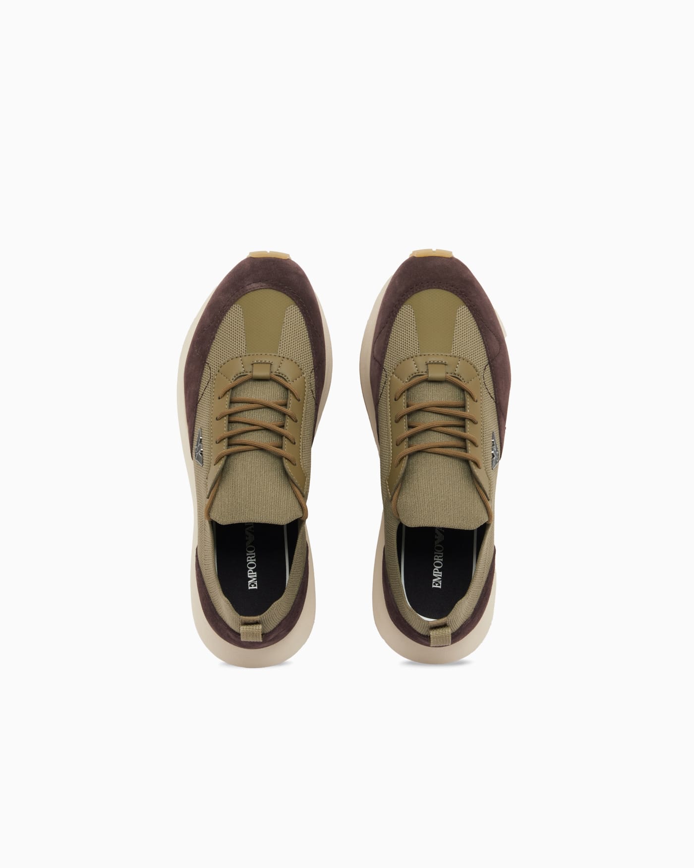 Low-top sneakers in suede and mesh with a rubber sole