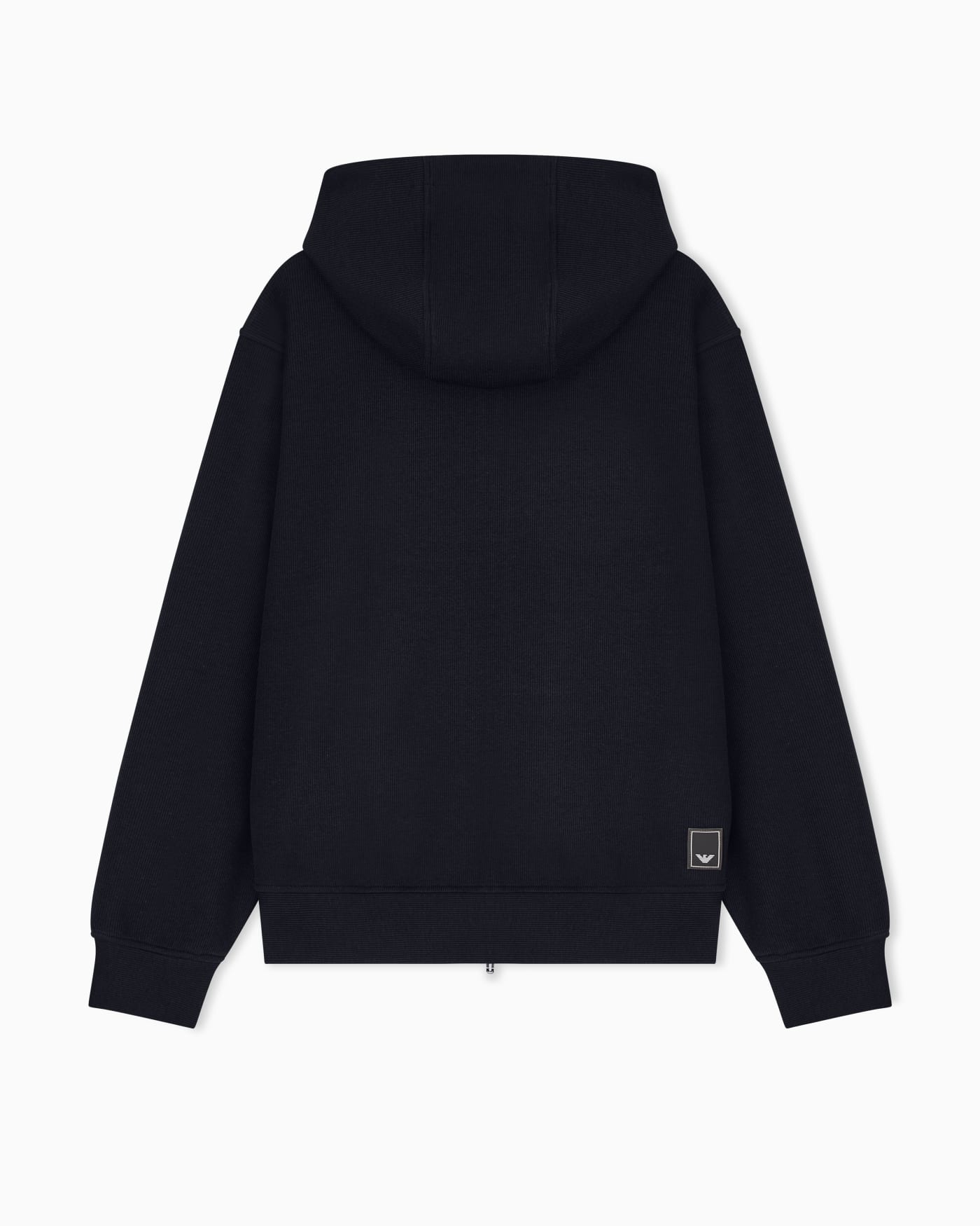 Travel Essential canneté jersey zip-up hooded sweatshirt