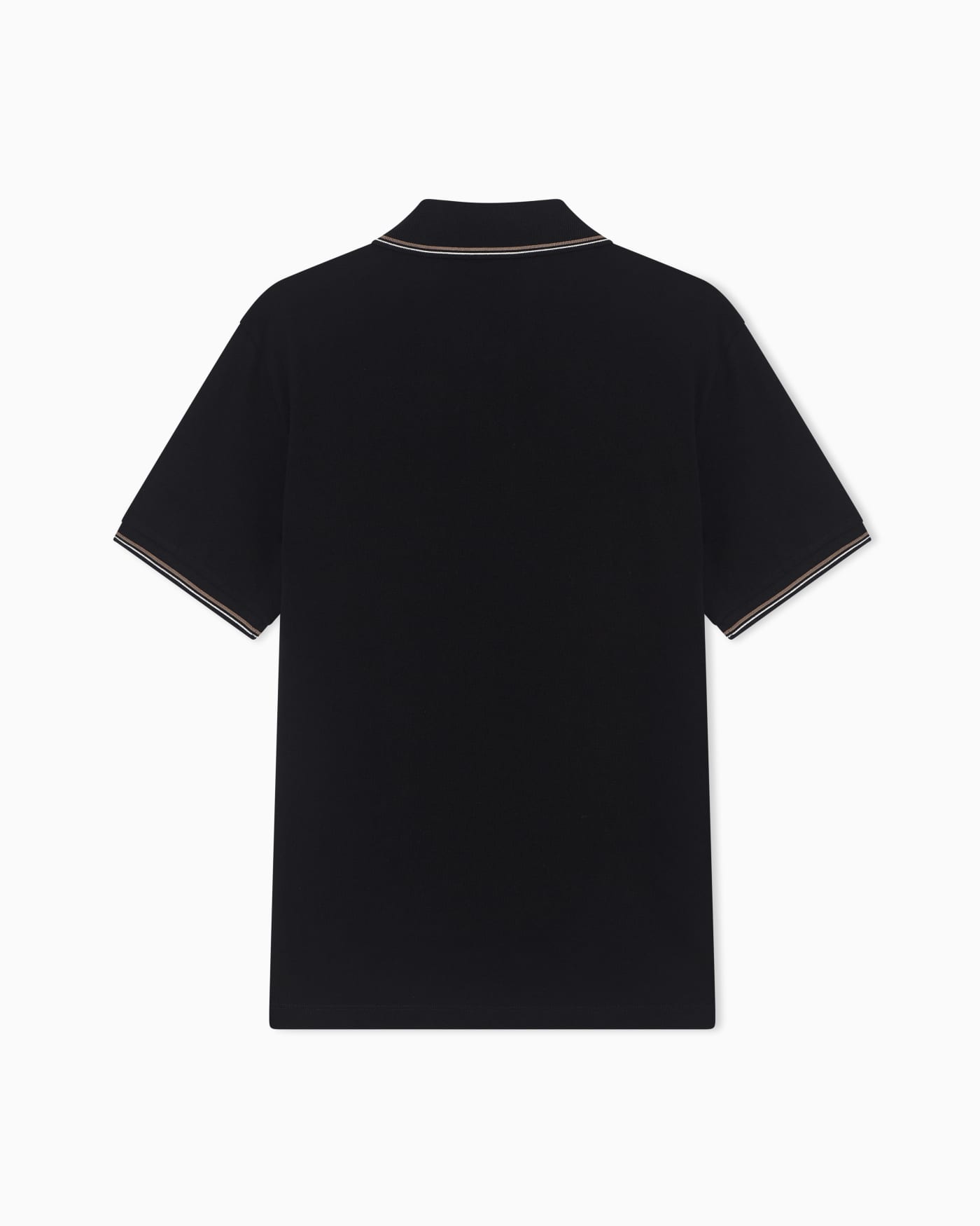Slim-fit stretch piqué polo shirt with micro eagle