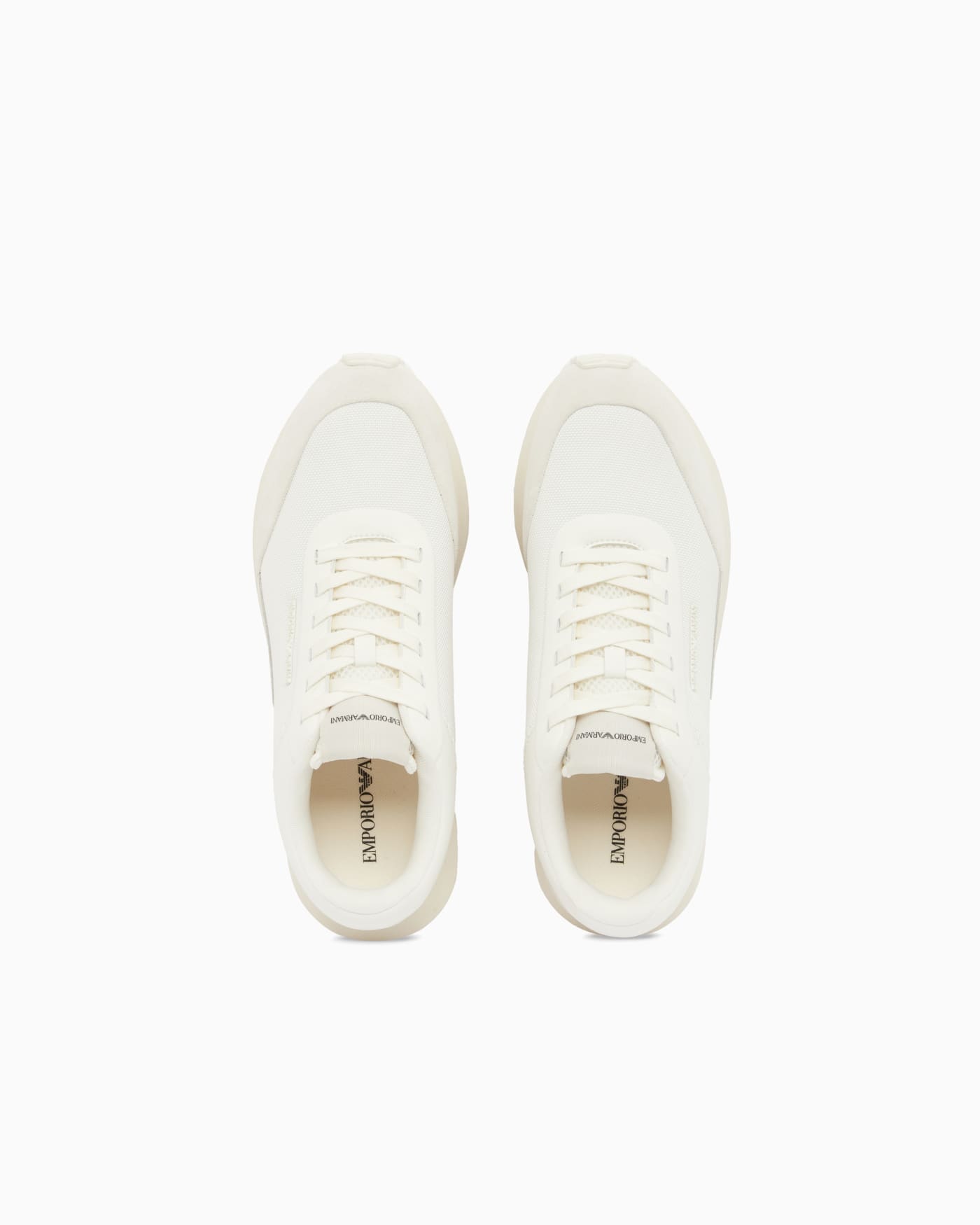 Cordura sneakers with suede details and side logo