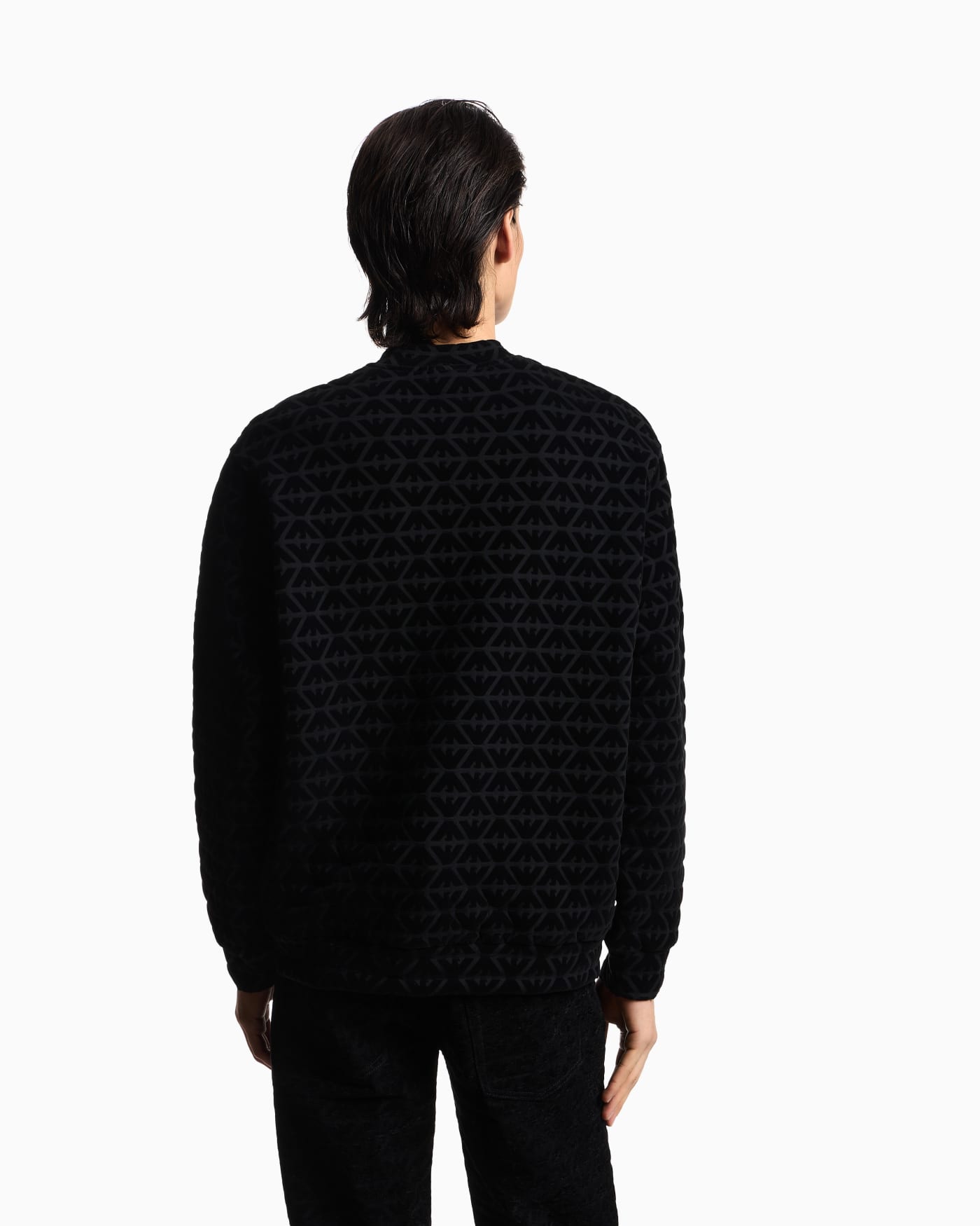 Lunar New Year double-jersey sweatshirt with all-over flocked eagles